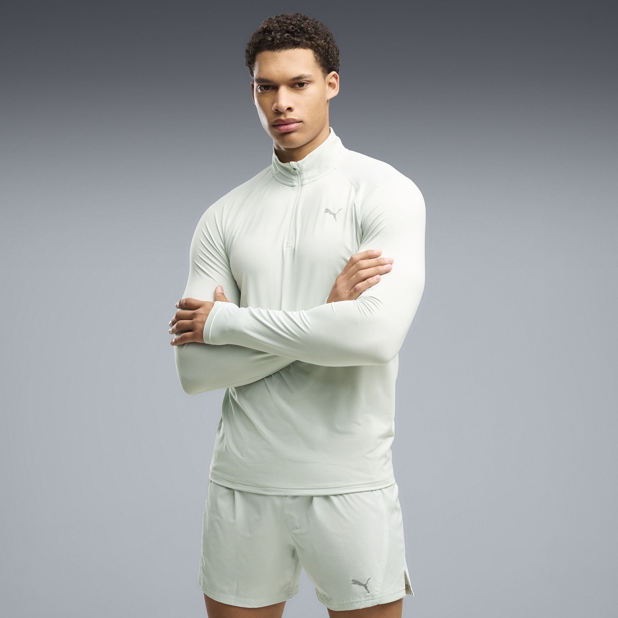VELOCITY CLOUDSPUN Running Quarter-Zip Top Men in Green | Size Large - PUMA - Modalova