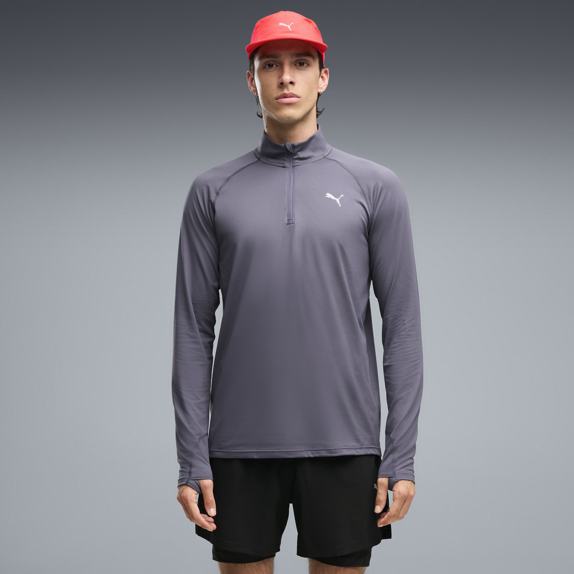 VELOCITY CLOUDSPUN Running Quarter-Zip Top Men in Gray | Size Large - PUMA - Modalova