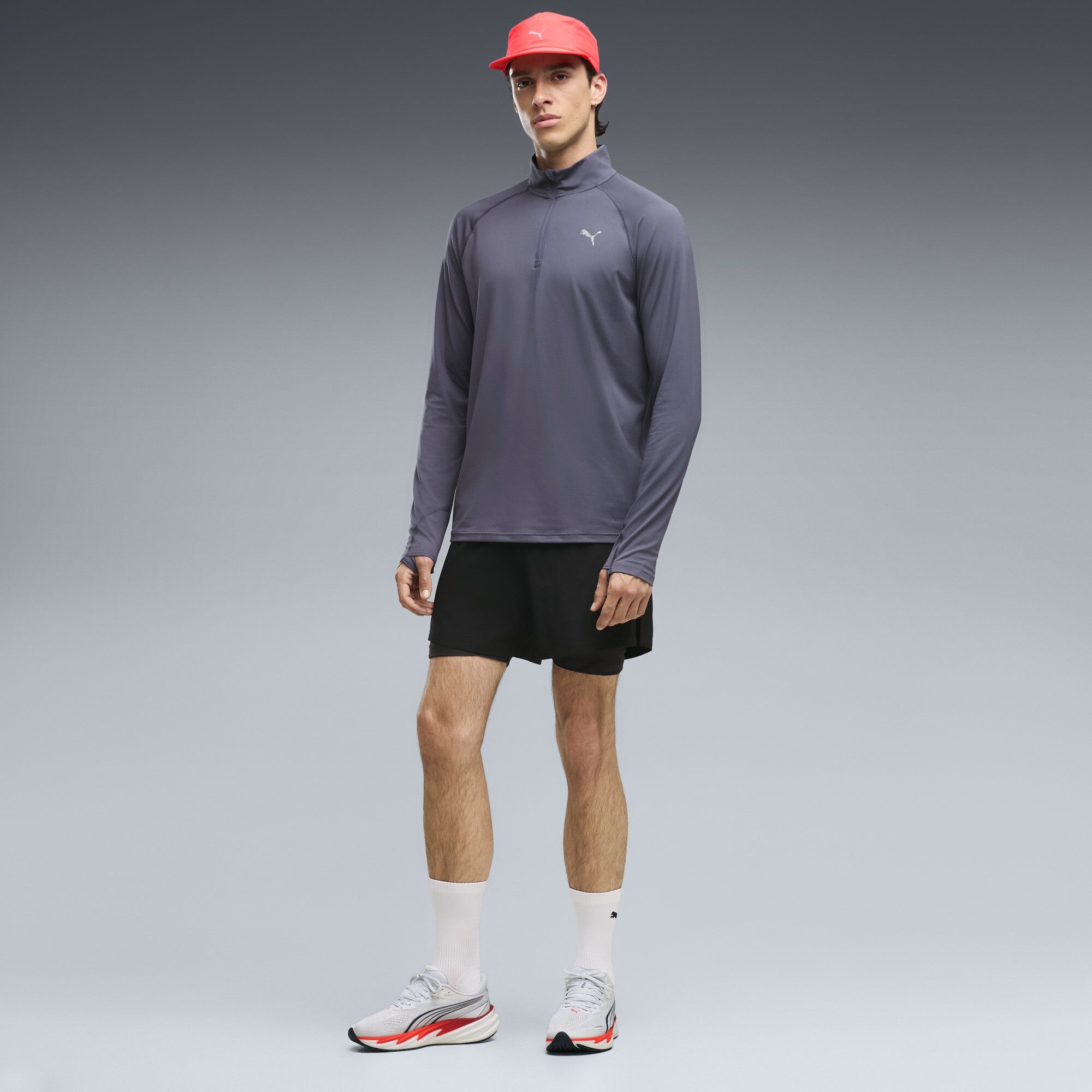 VELOCITY CLOUDSPUN Running Quarter-Zip Top Men in Gray | Size Large - PUMA - Modalova