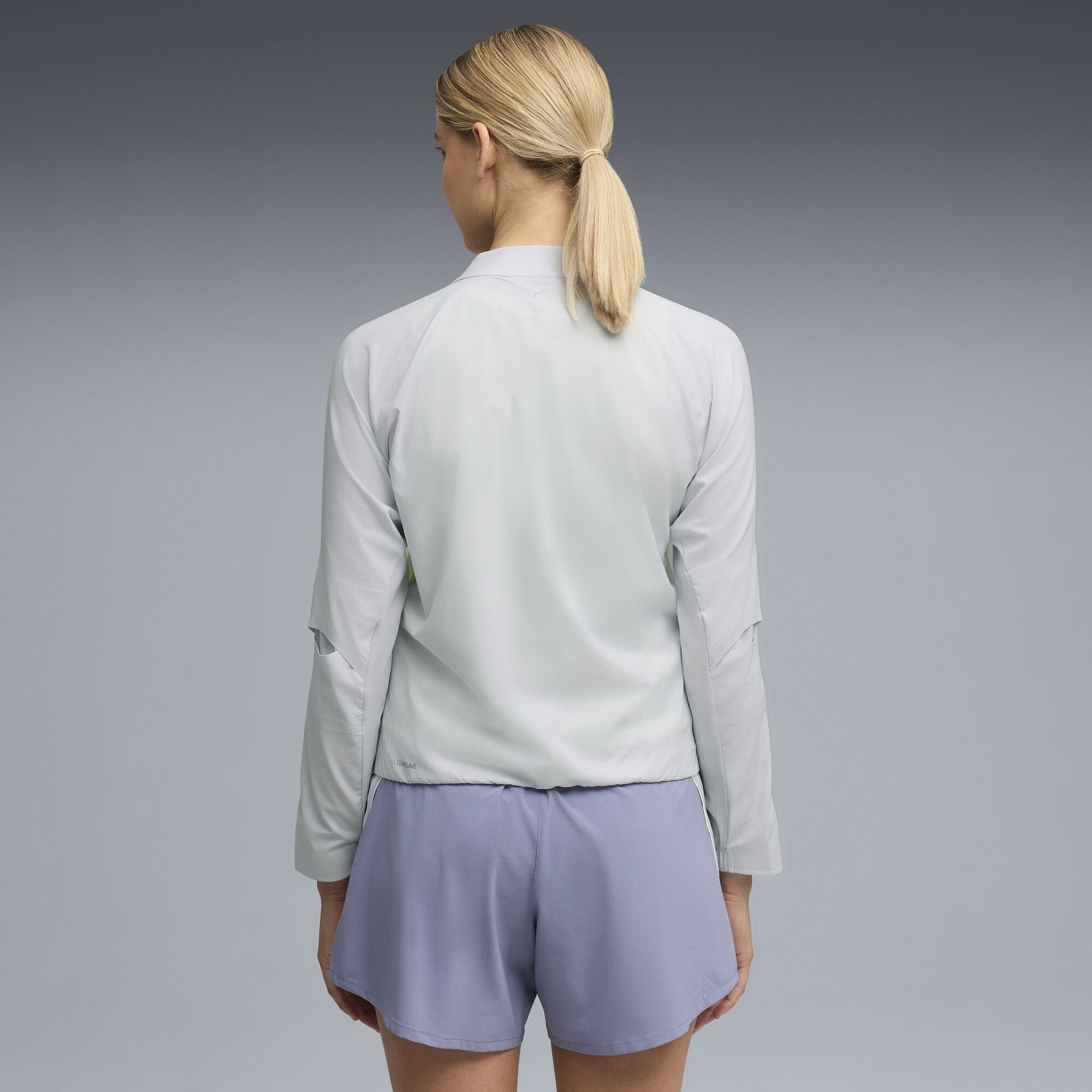 Chaqueta de running Lightspeed ULTRAWEAVE Graphic para mujer, Ropa, Gris, S - PUMA - Modalova