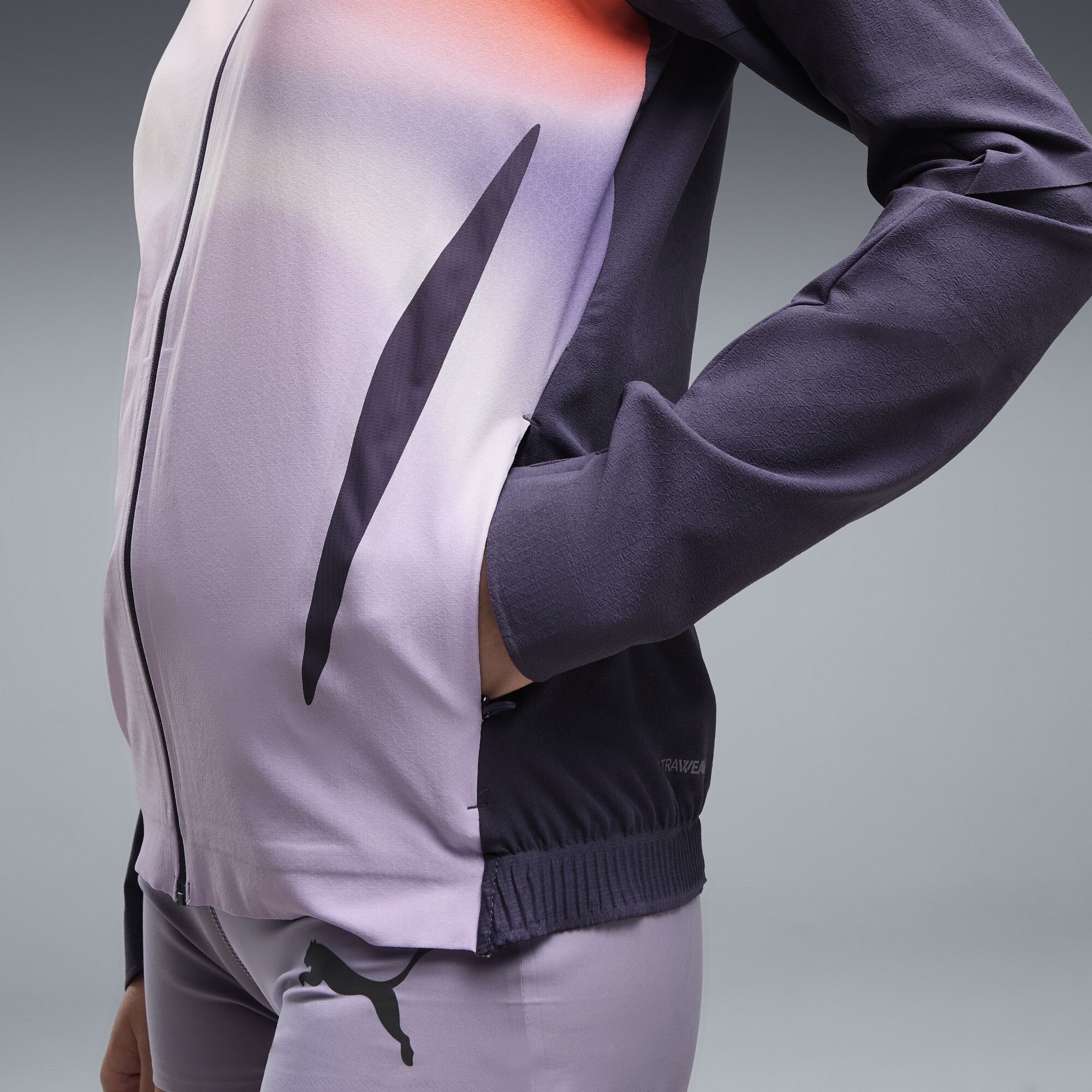 Chaqueta de running Lightspeed ULTRAWEAVE Graphic para mujer, Ropa, Gris, S - PUMA - Modalova