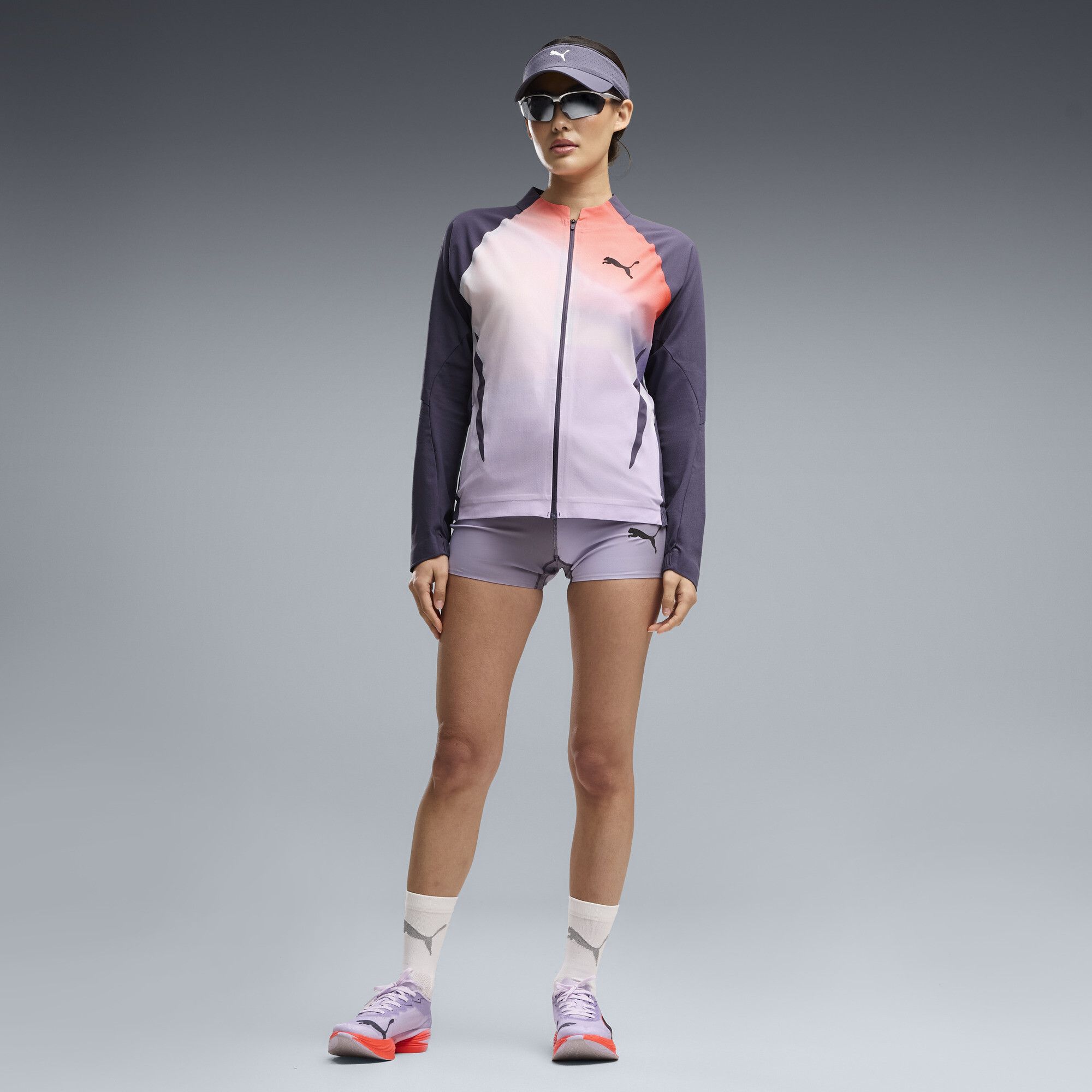 Chaqueta de running Lightspeed ULTRAWEAVE Graphic para mujer, Ropa, Gris, S - PUMA - Modalova