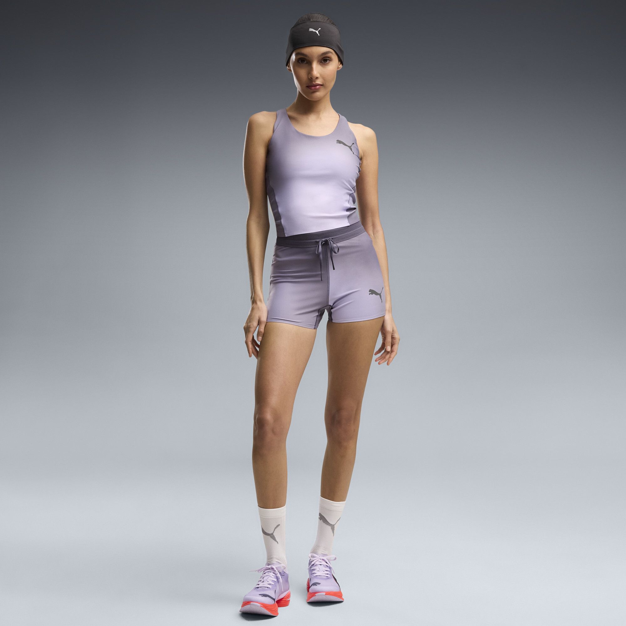 Crop top da running con stampa Lightspeed da donna, Accessori, Grigio, XXS - PUMA - Modalova