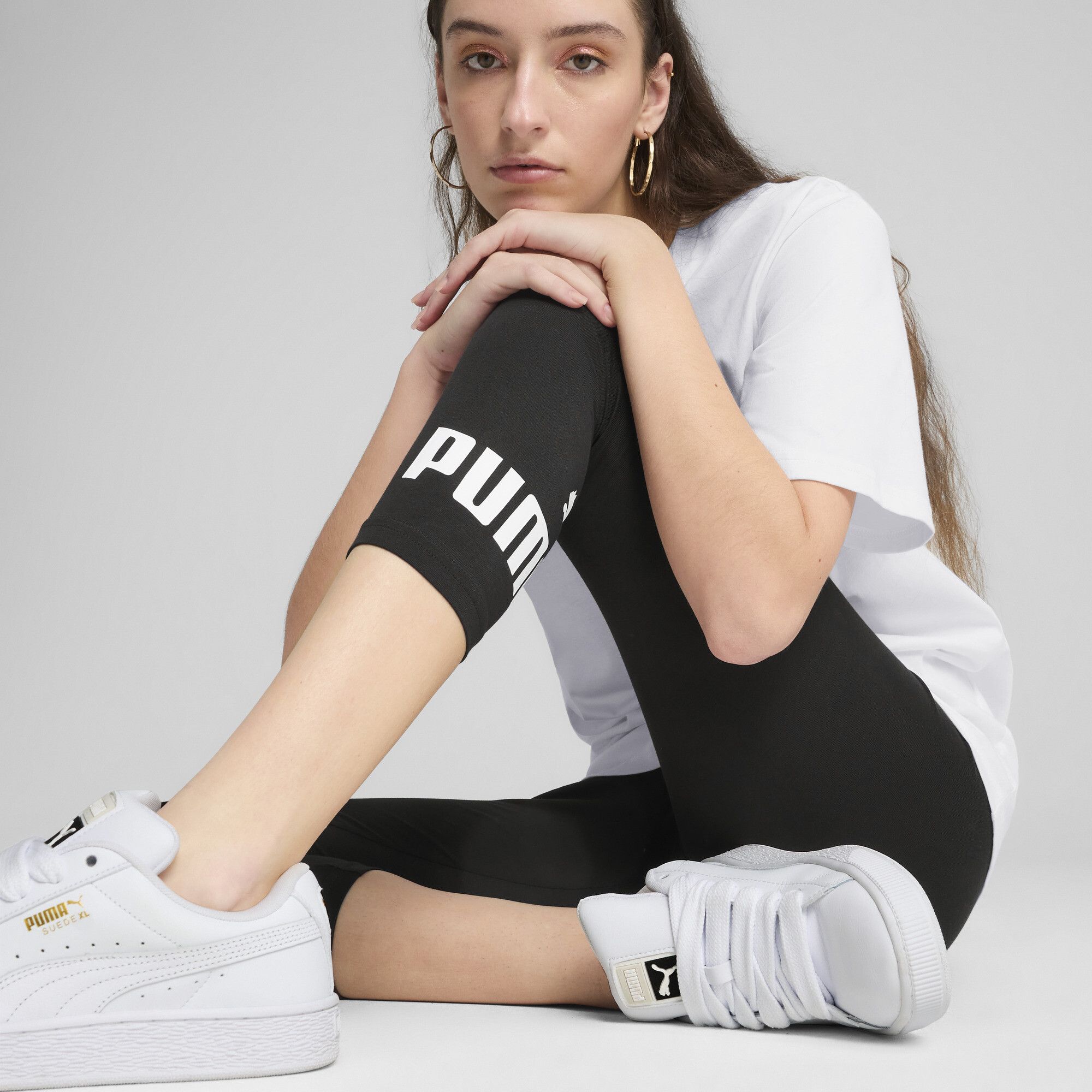 Leggings piratas ESS No. 1 Logo para mujer, Ropa, Negro, 3XL - PUMA - Modalova