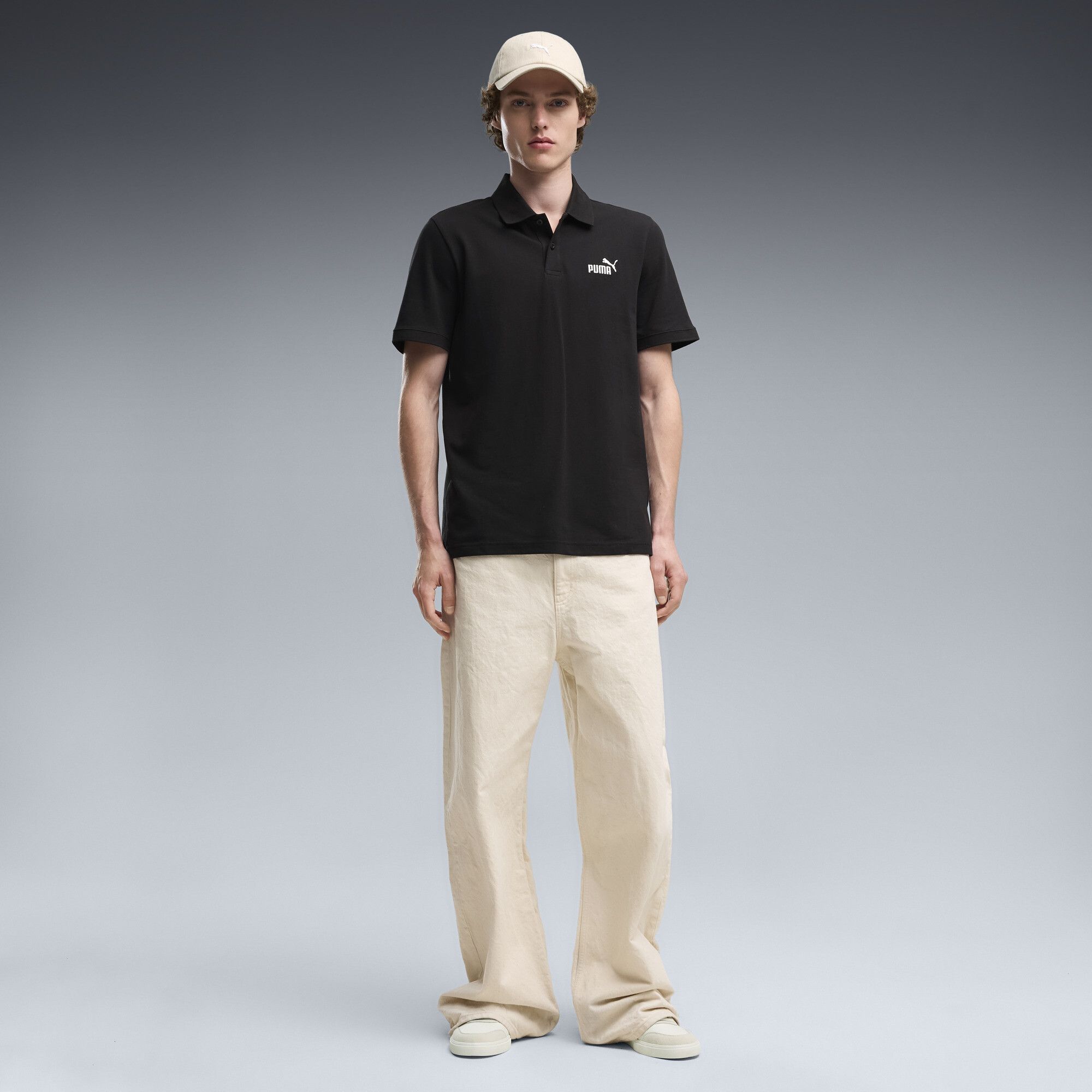 Polo in piqué con logo Essentials N. 1 da uomo, Abbigliamento, Nero, 3XL - PUMA - Modalova
