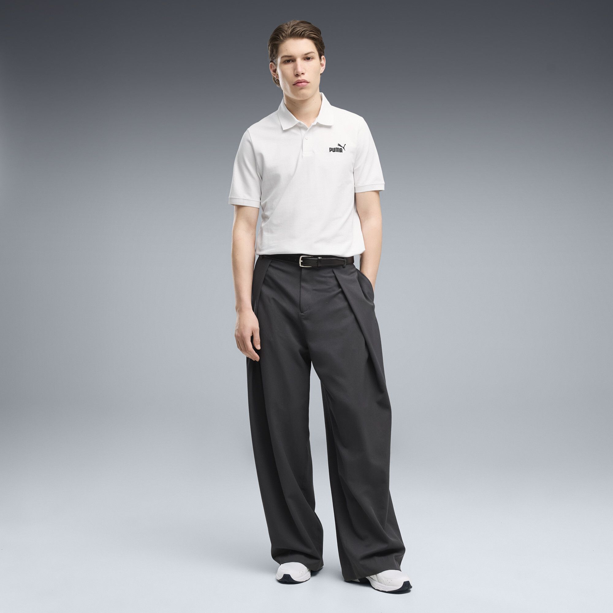 Polo in piqué con logo Essentials N. 1 da uomo, Abbigliamento, Bianco, 3XL - PUMA - Modalova