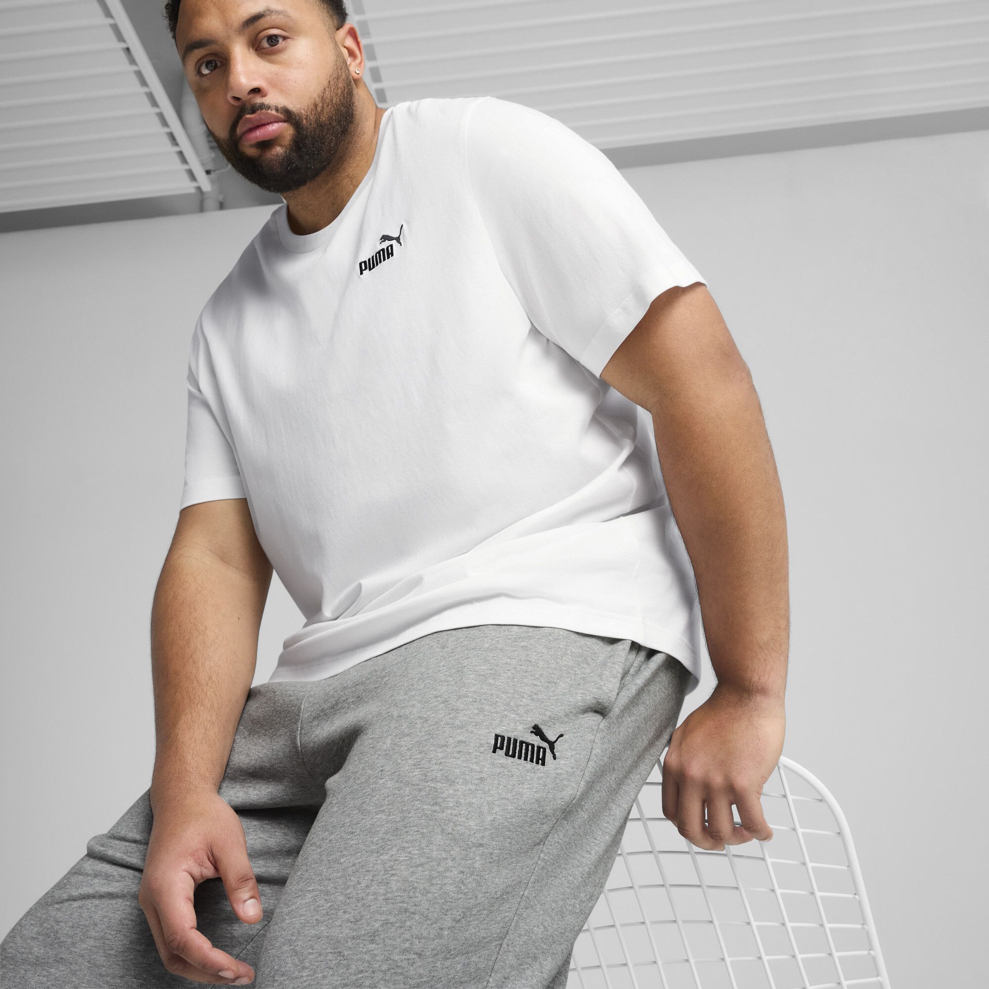 Pantalones de chándal Essentials con logo n.º 1 para hombre, Accesoiros, Gris, S - PUMA - Modalova