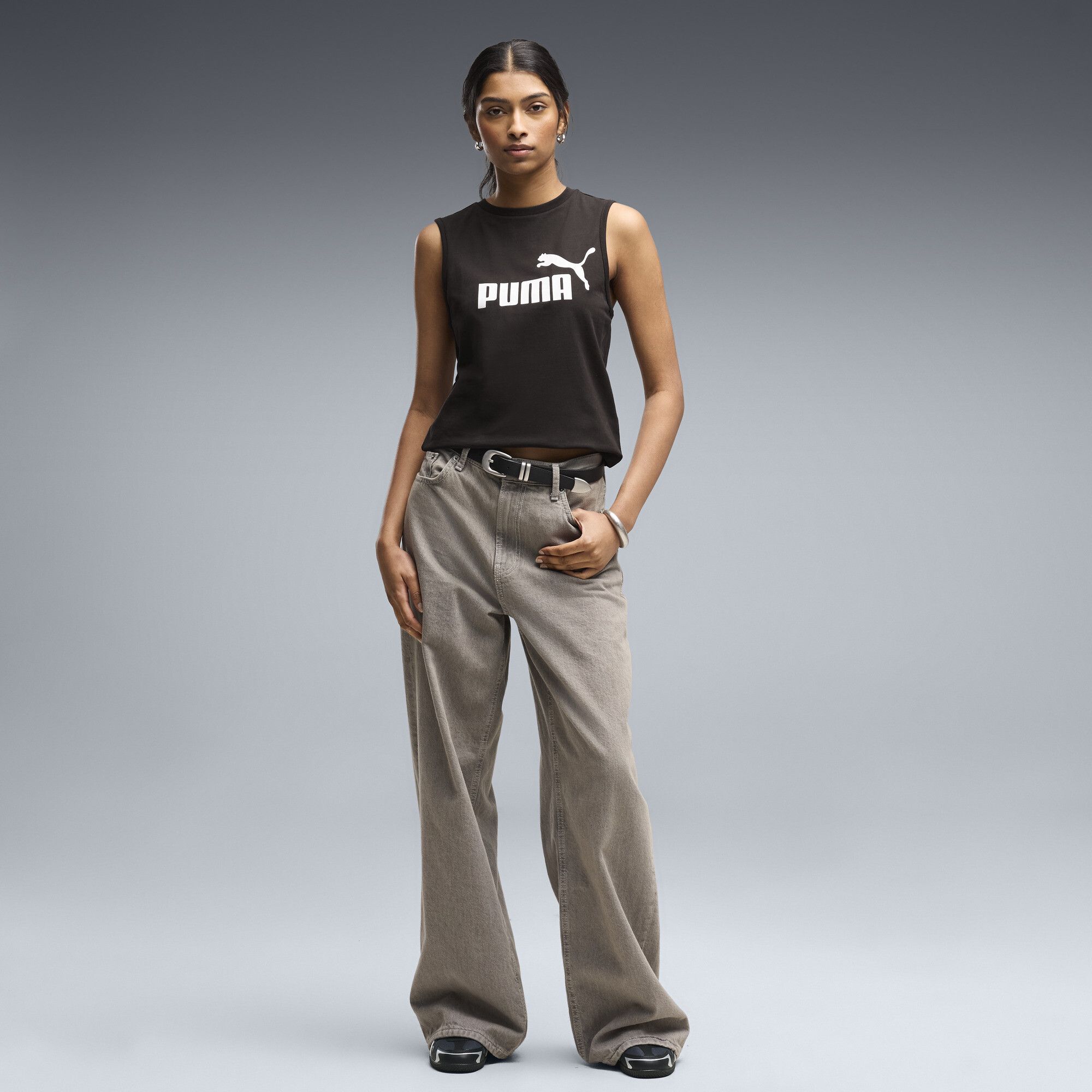 Tank top aderente con logo ESS N. 1 da donna, Abbigliamento, Nero, 3XL - PUMA - Modalova