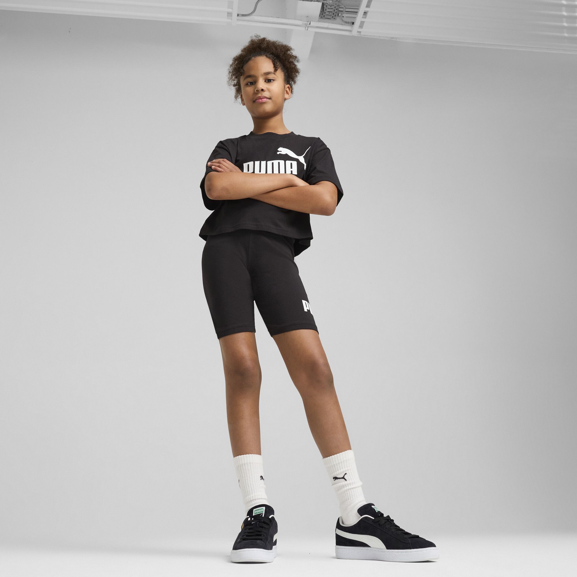 Leggings corti ESS N. 1 per ragazzi, Abbigliamento, Nero, 5-6Y - PUMA - Modalova