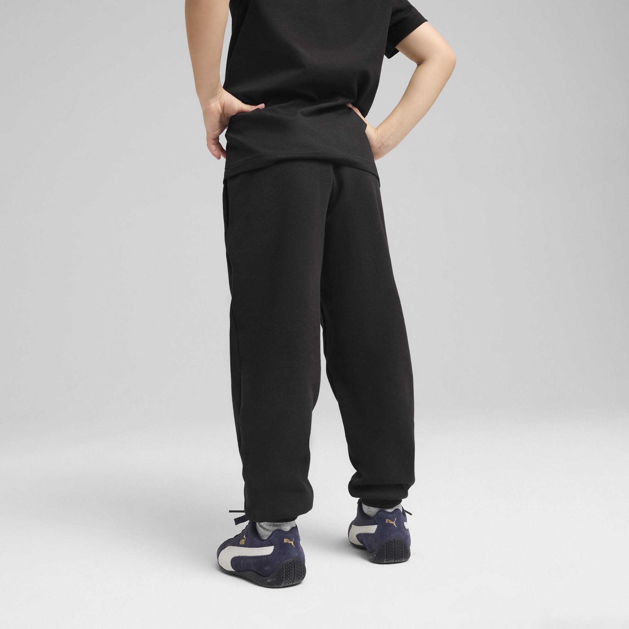 Pantaloni della tuta in pile con logo ESS N. 1 per bambini, Abbigliamento, Nero, 3-4Y - PUMA - Modalova