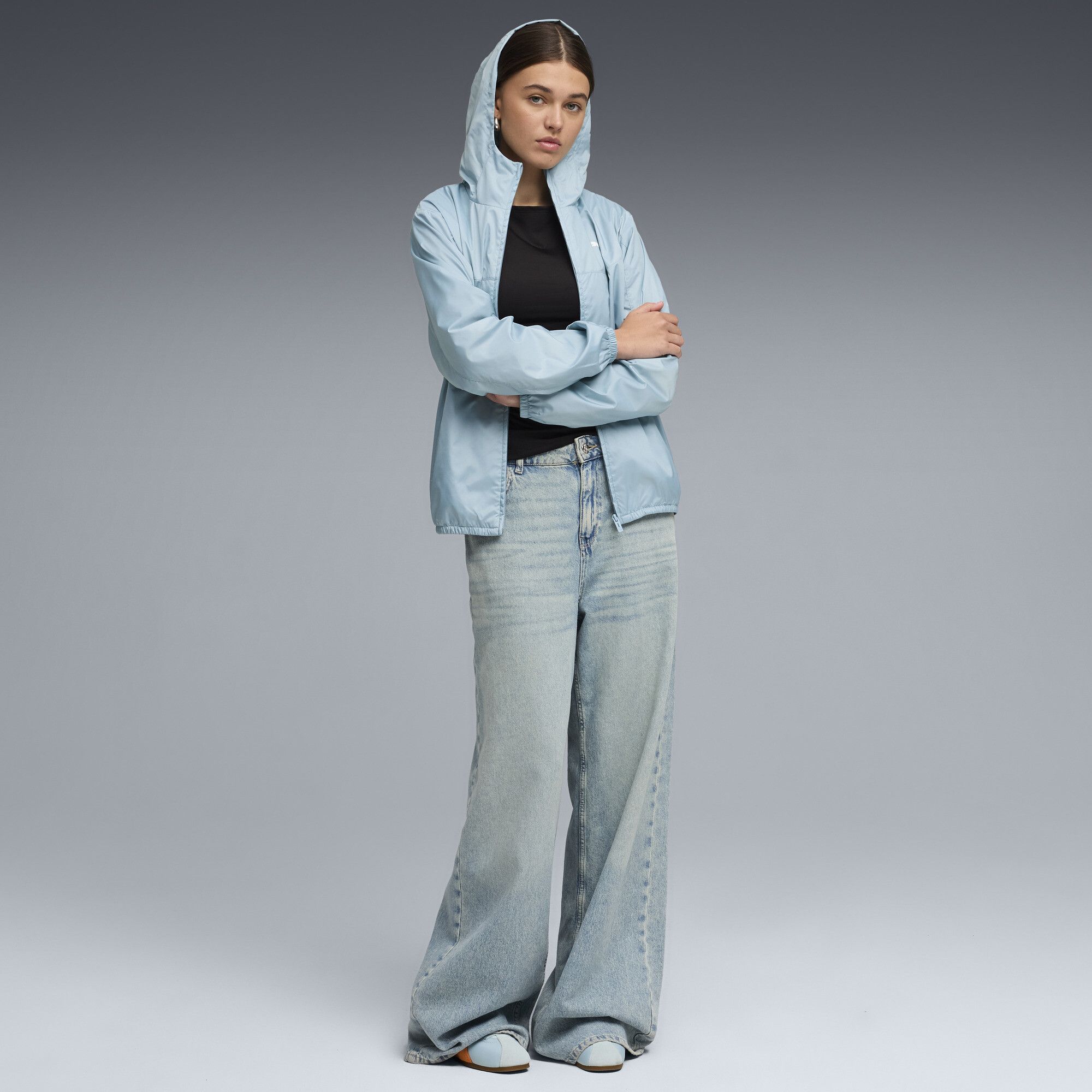 Cortavientos Essentials Regular para mujer, Ropa, Azul, S - PUMA - Modalova