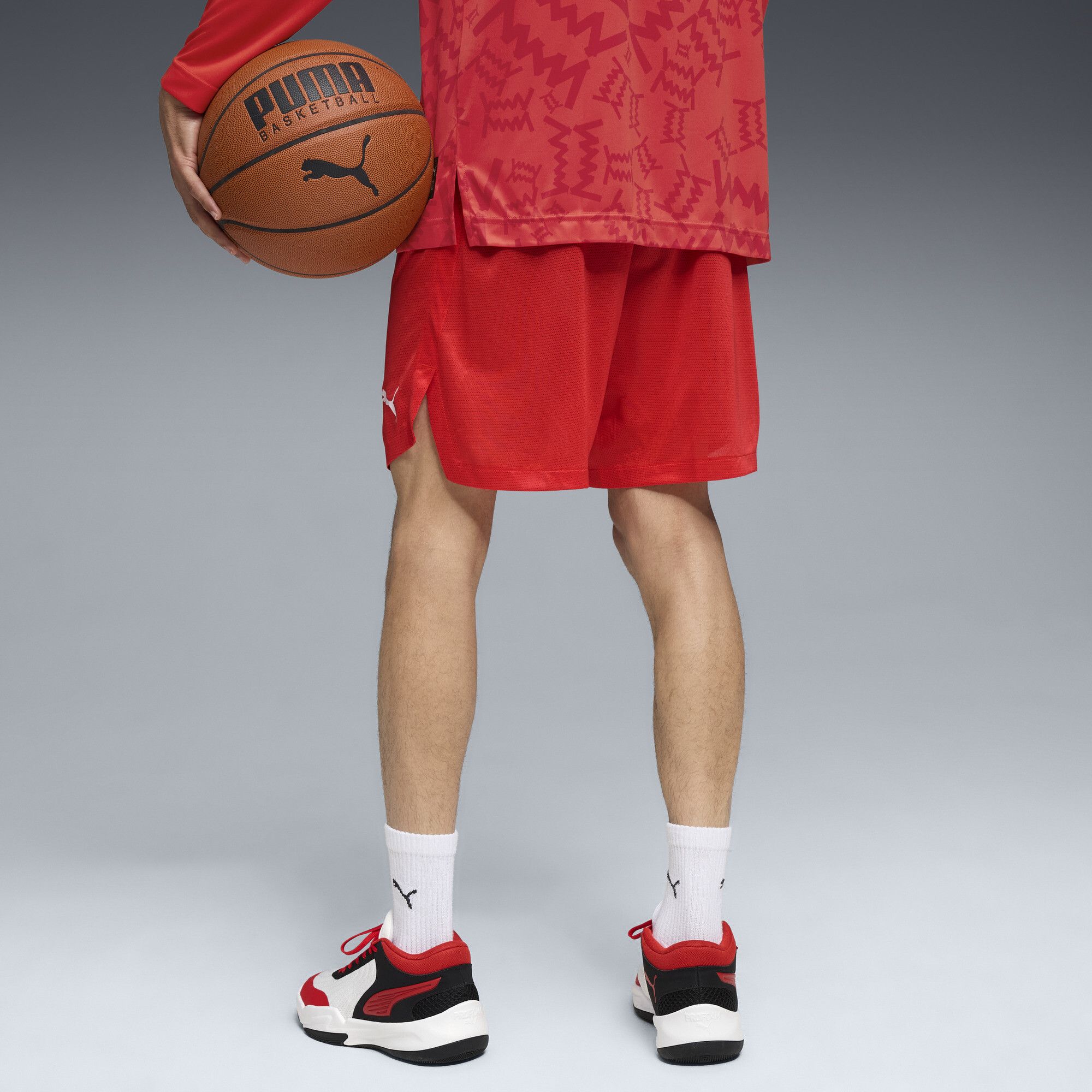 Shorts da basket teamJAWS Practice da uomo, Abbigliamento, Rosso, S - PUMA - Modalova