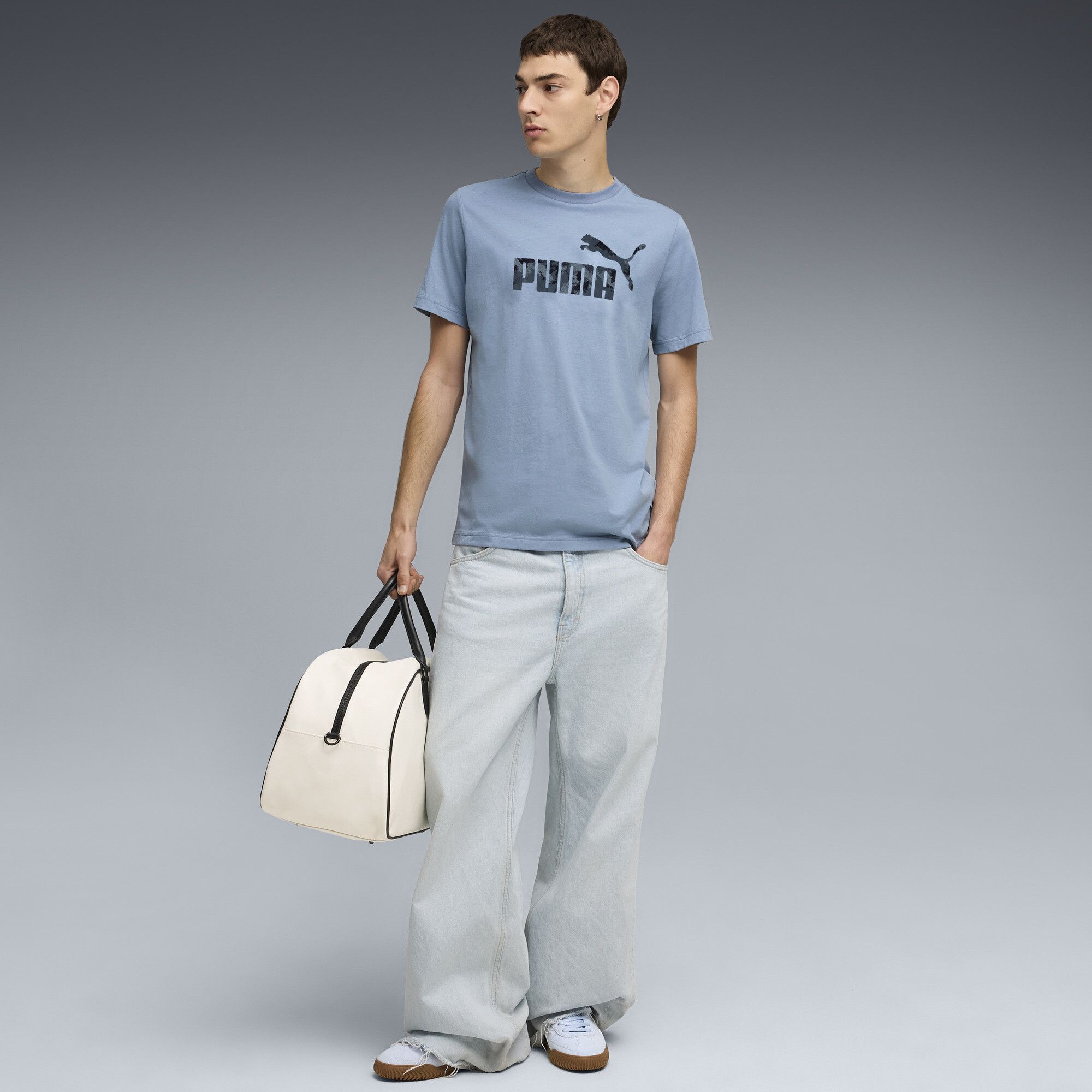 T-shirt Essentials Camo da uomo, Abbigliamento, Blu, S - PUMA - Modalova