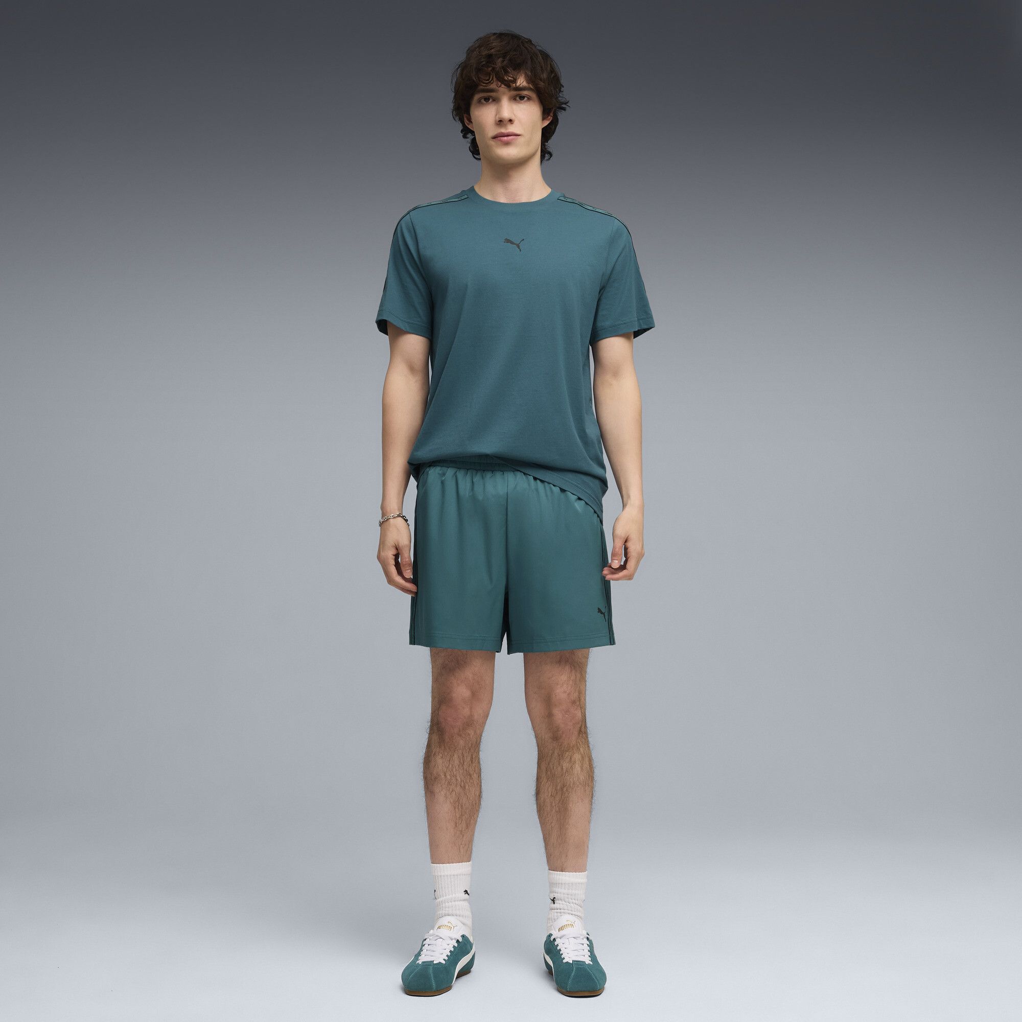 Shorts in tessuto Essentials Tape da 5" da uomo, Accessori, Verde, S - PUMA - Modalova