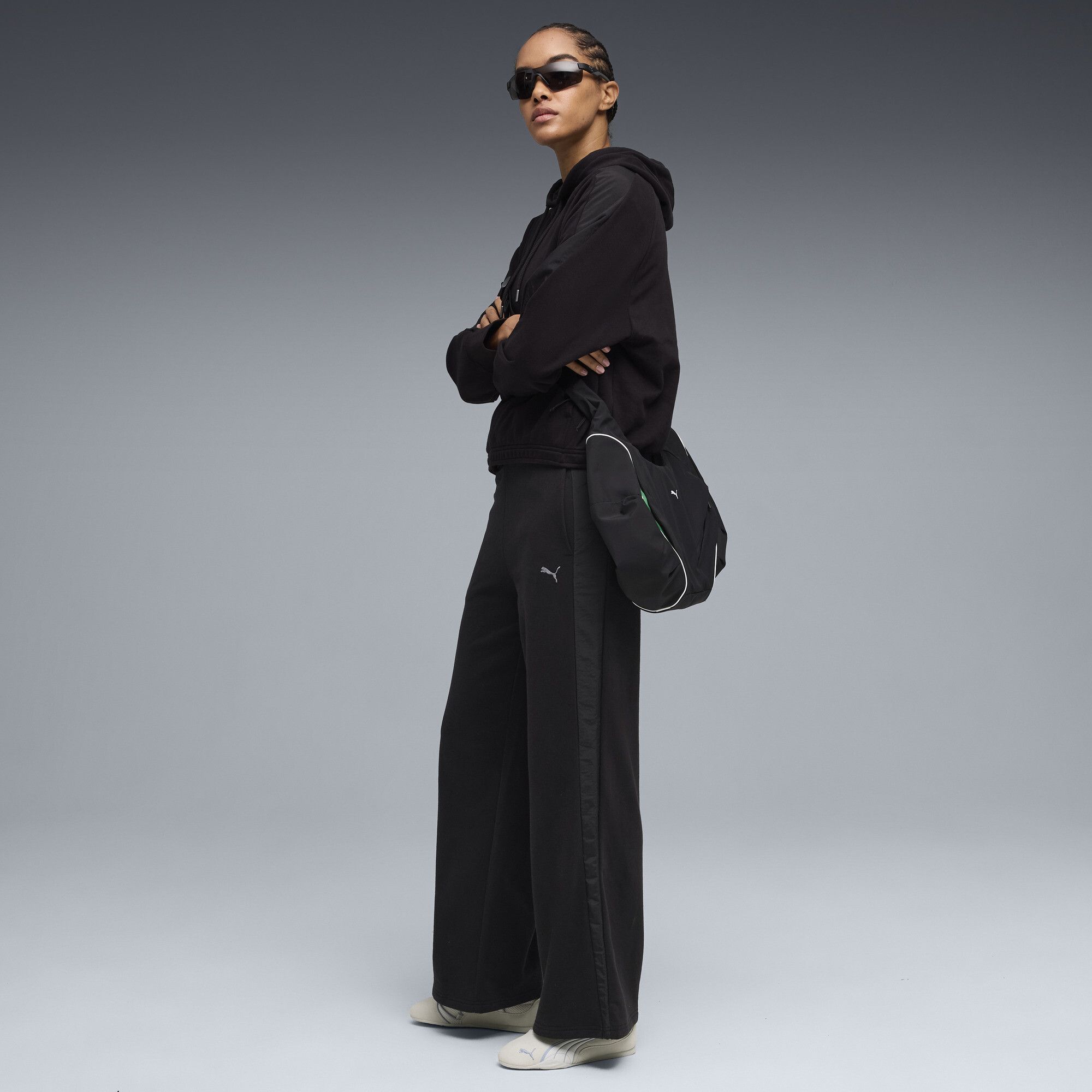 Pantaloni larghi a vita alta HER da donna, Abbigliamento, Nero, S - PUMA - Modalova