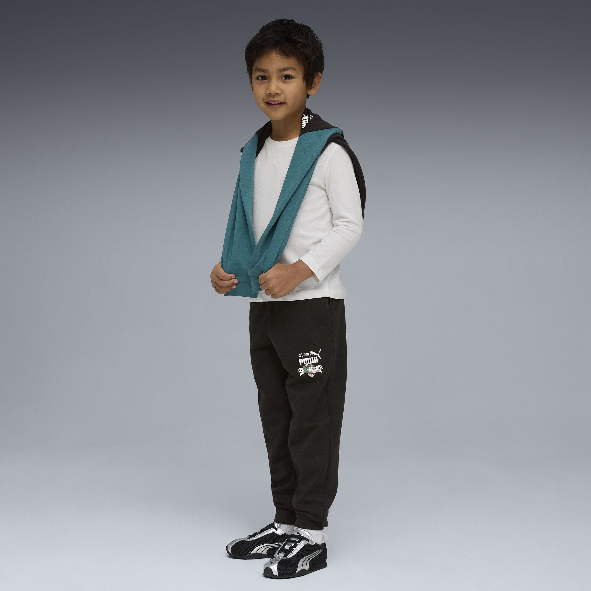 Pantaloni della tuta Super per bambini, Abbigliamento, Nero, 4-5Y - PUMA - Modalova