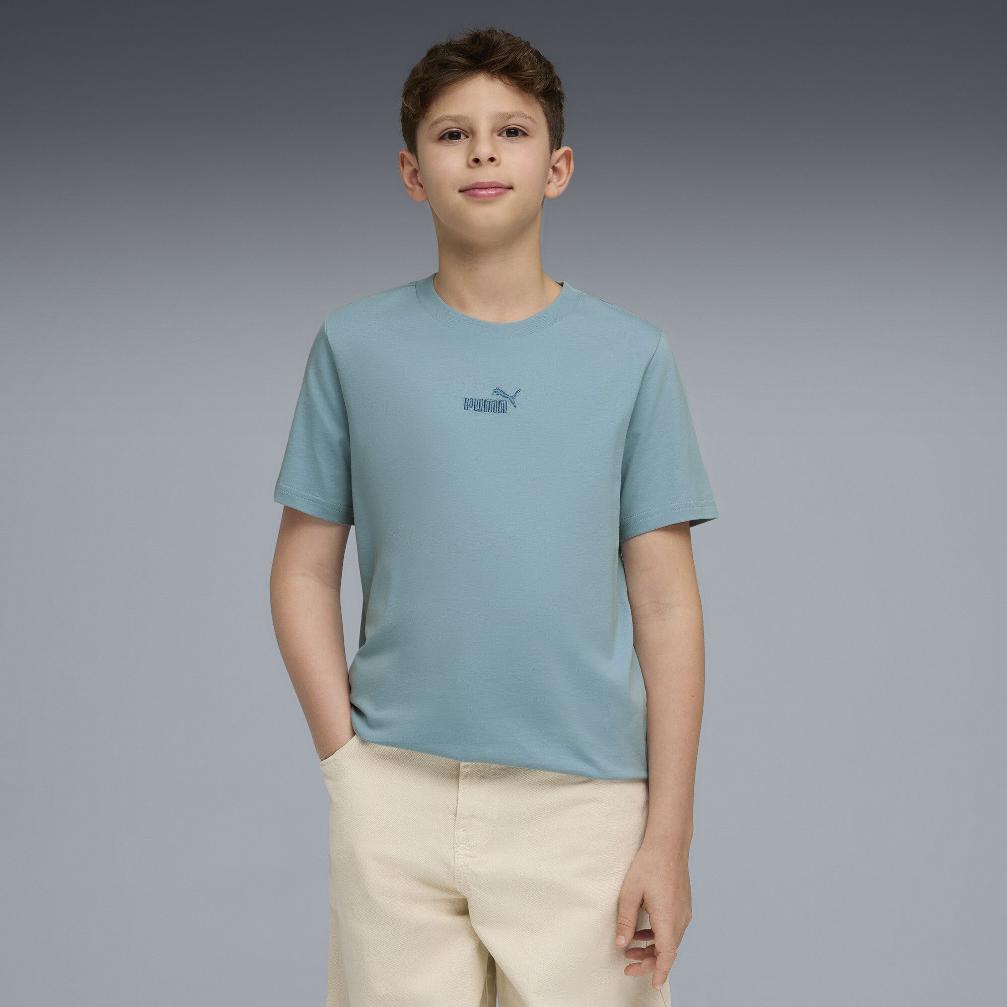 T-shirt con logo Essentials N. 1 per ragazzi, Accessori, Blu, 15-16Y - PUMA - Modalova