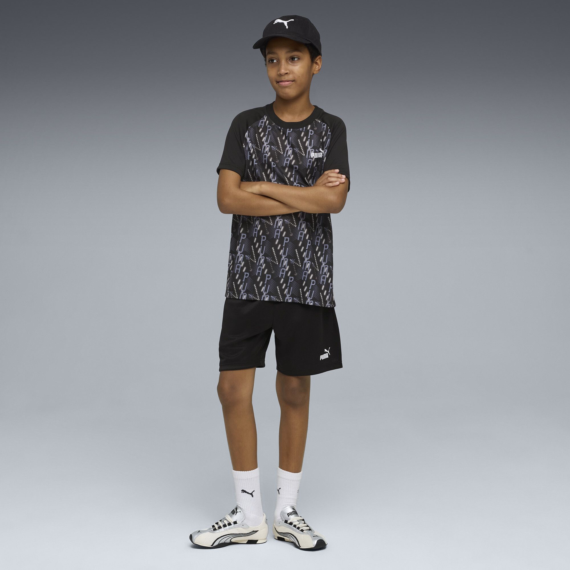 Conjunto de camiseta estampada y shorts TRAIN ALL DAY Essentials juvenil, Accesoiros, Negro, 15-16Y - PUMA - Modalova