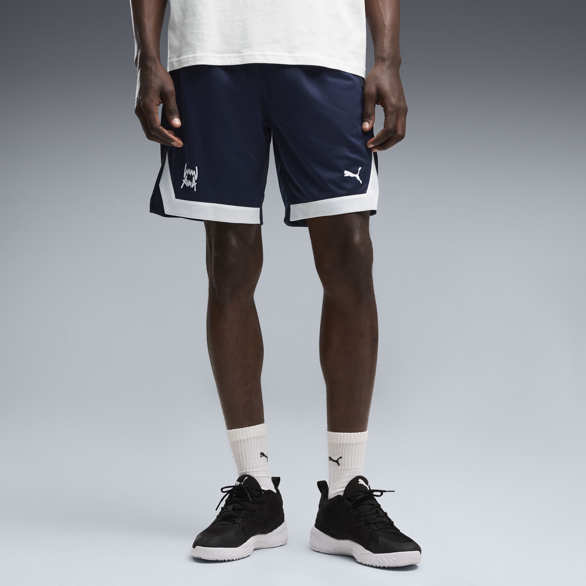 Fundamentals Mesh 8" Basketballshorts Herren, Kleidung, , S - PUMA - Modalova