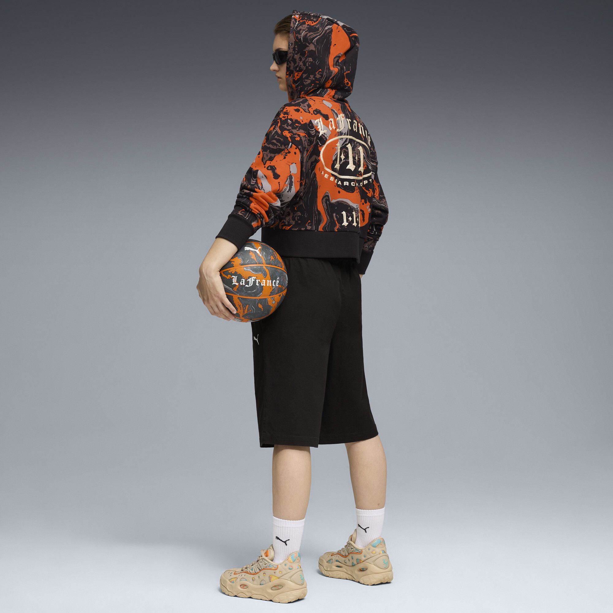 Sudadera corta con capucha y cremallera LaFrancé HEEM para mujer, Ropa, Naranja, S - PUMA - Modalova