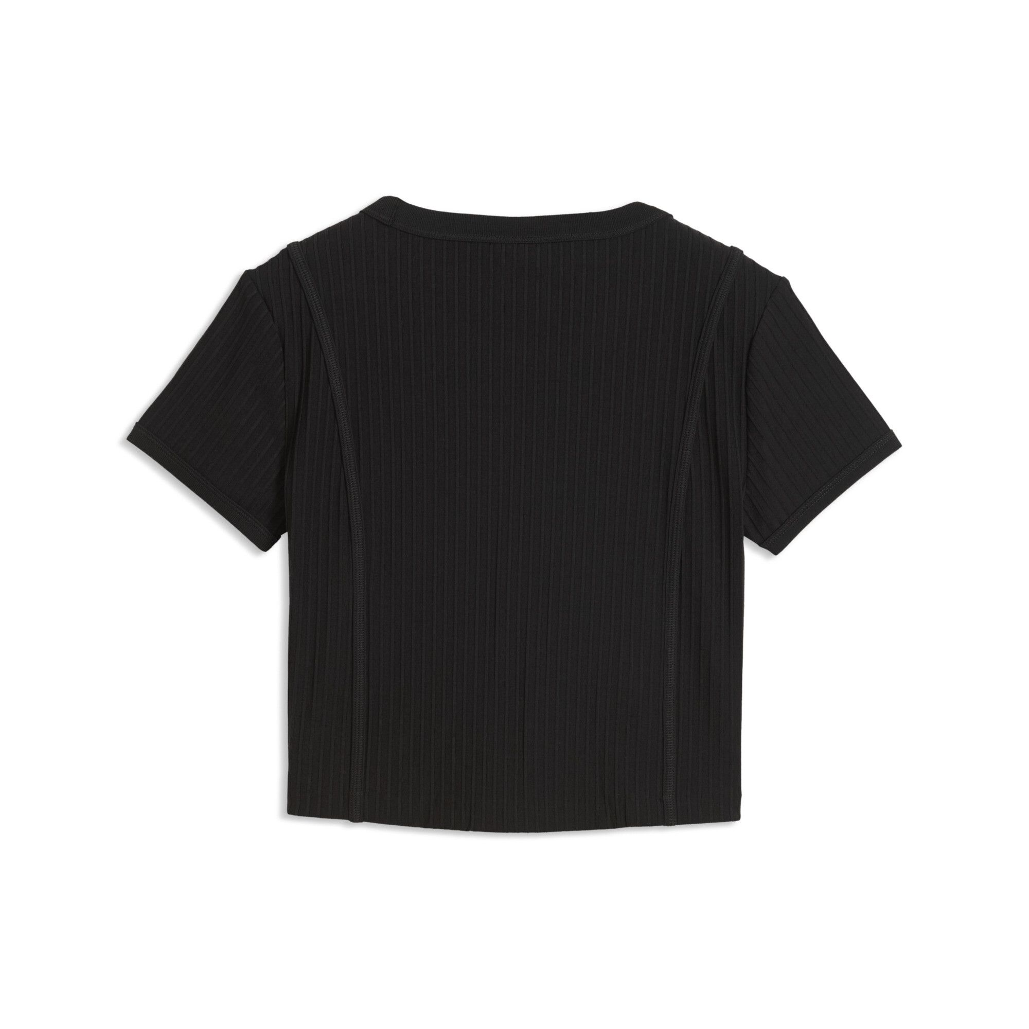 Camiseta acanalada Essentials Baby para mujer, Ropa, Negro, S - PUMA - Modalova