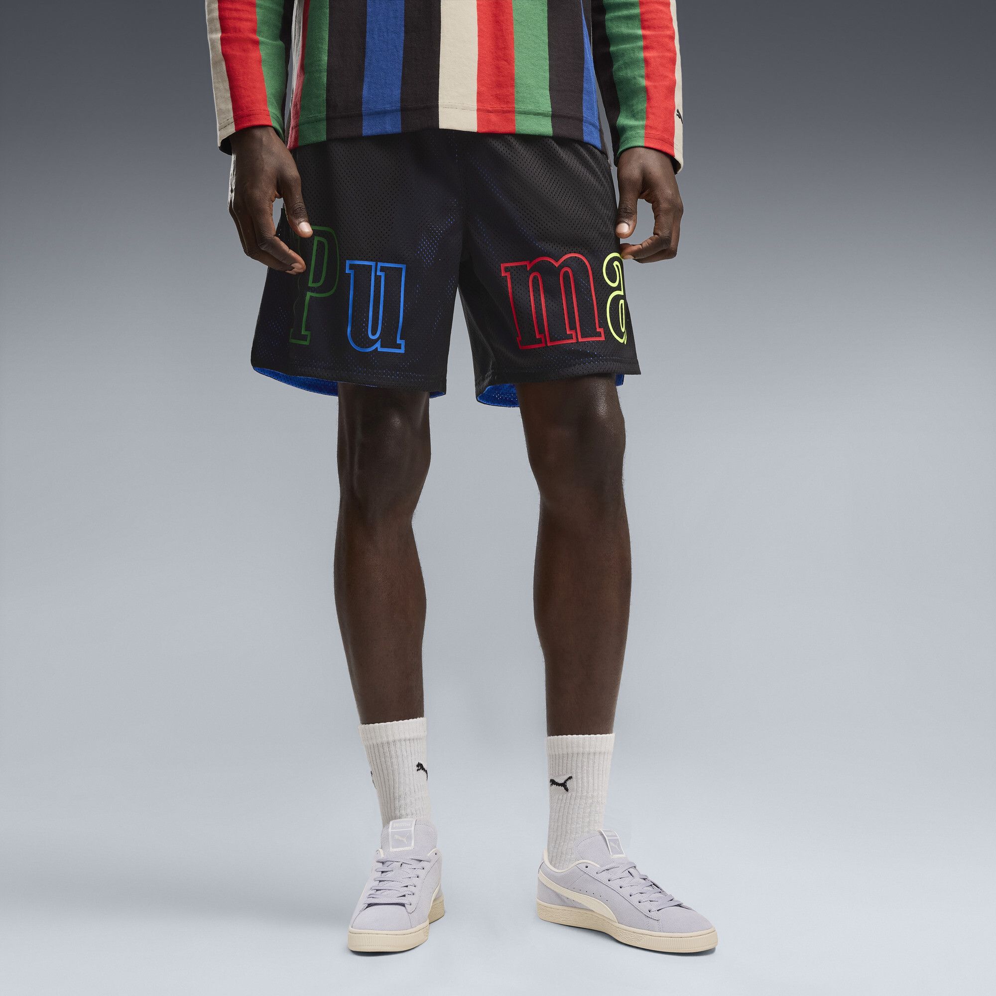 Shorts da basket Memory Lane Mesh Relaxed 7" da uomo, Accessori, Nero, S - PUMA - Modalova
