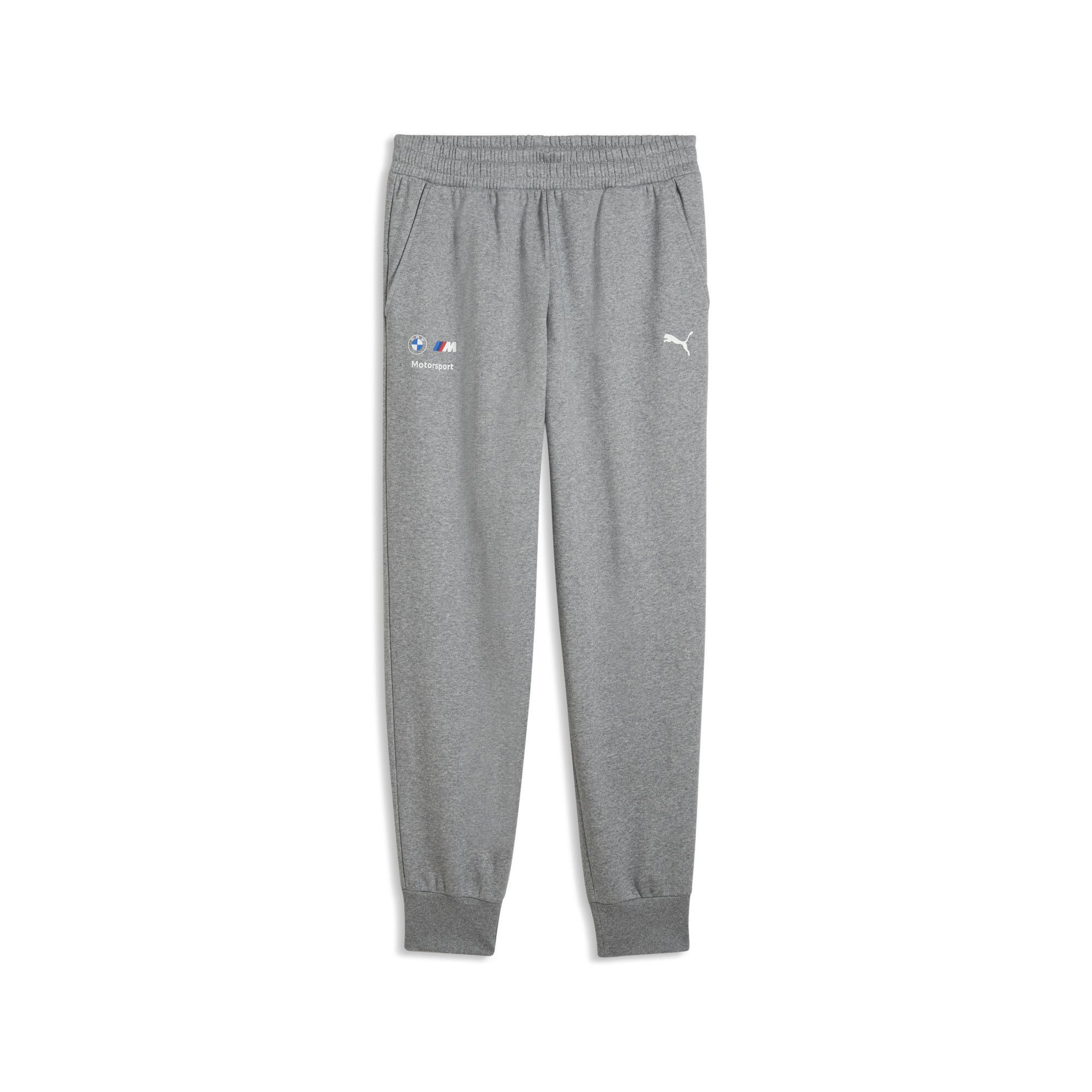 BMW M Motorsport Essentials Fleece Pants Men in Gray | Size Large - PUMA - Modalova