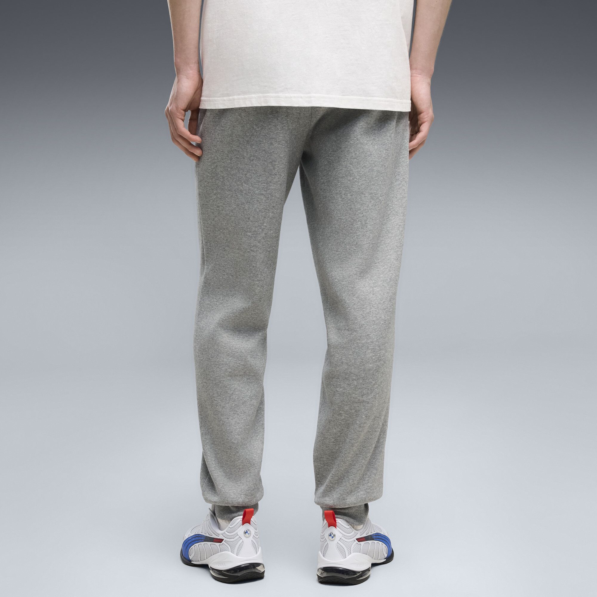 BMW M Motorsport Essentials Fleece Pants Men in Gray | Size Large - PUMA - Modalova