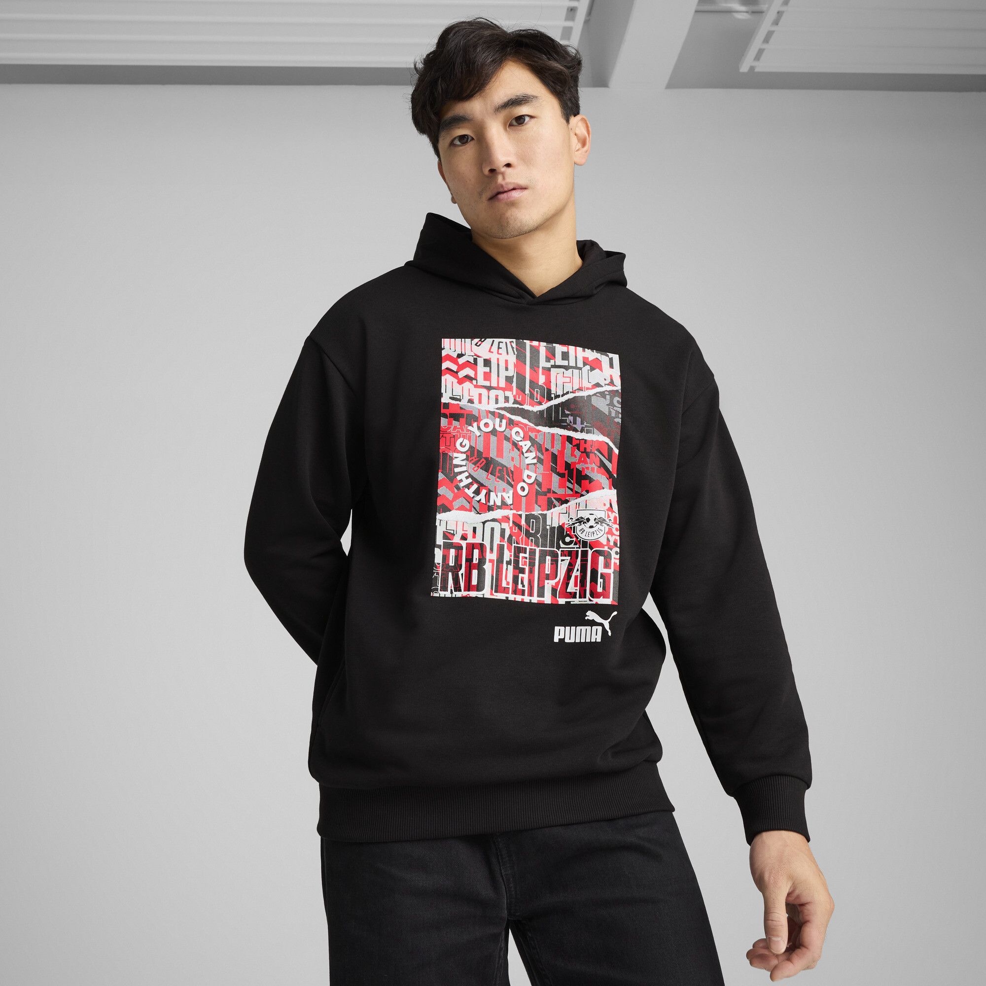Sudadera con capucha RB Leipzig ftblNRGY+ para hombre, Accesoiros, Negro, S - PUMA - Modalova