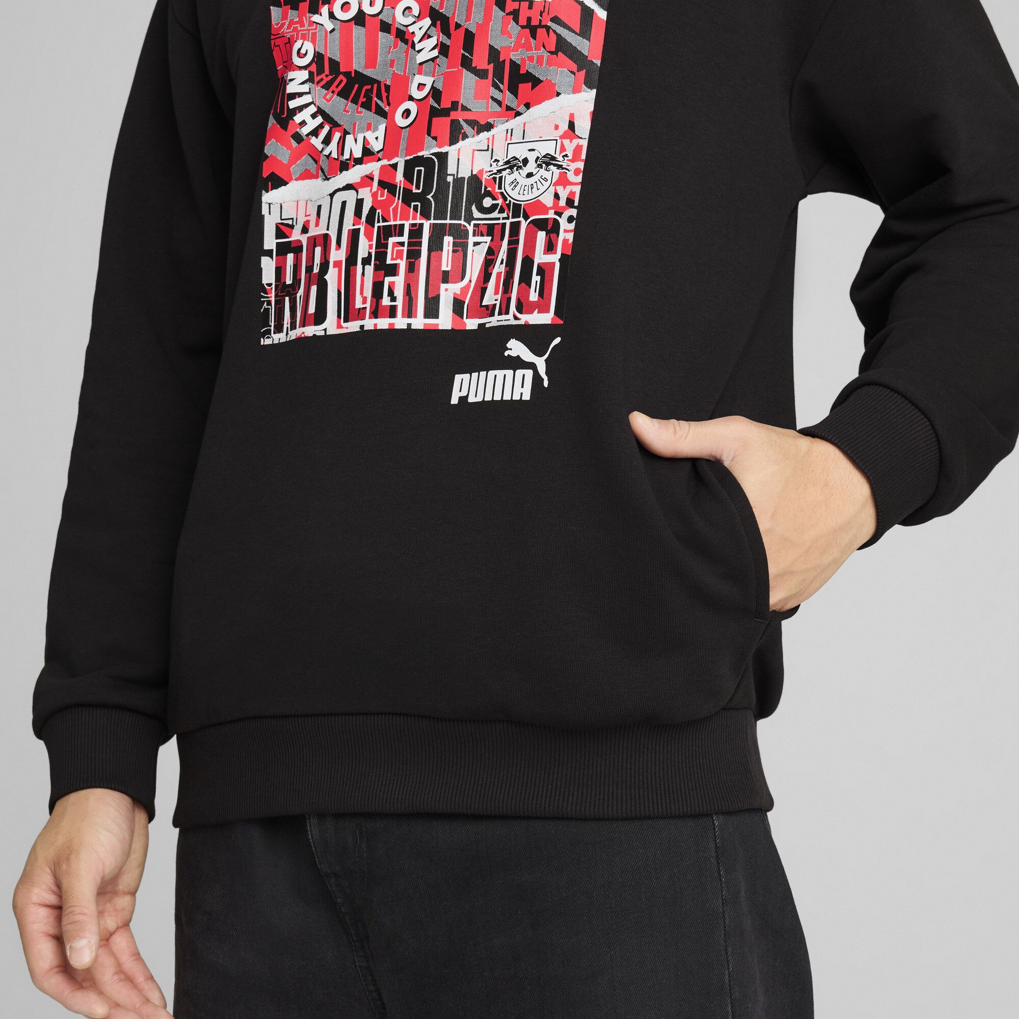 Sudadera con capucha RB Leipzig ftblNRGY+ para hombre, Accesoiros, Negro, S - PUMA - Modalova