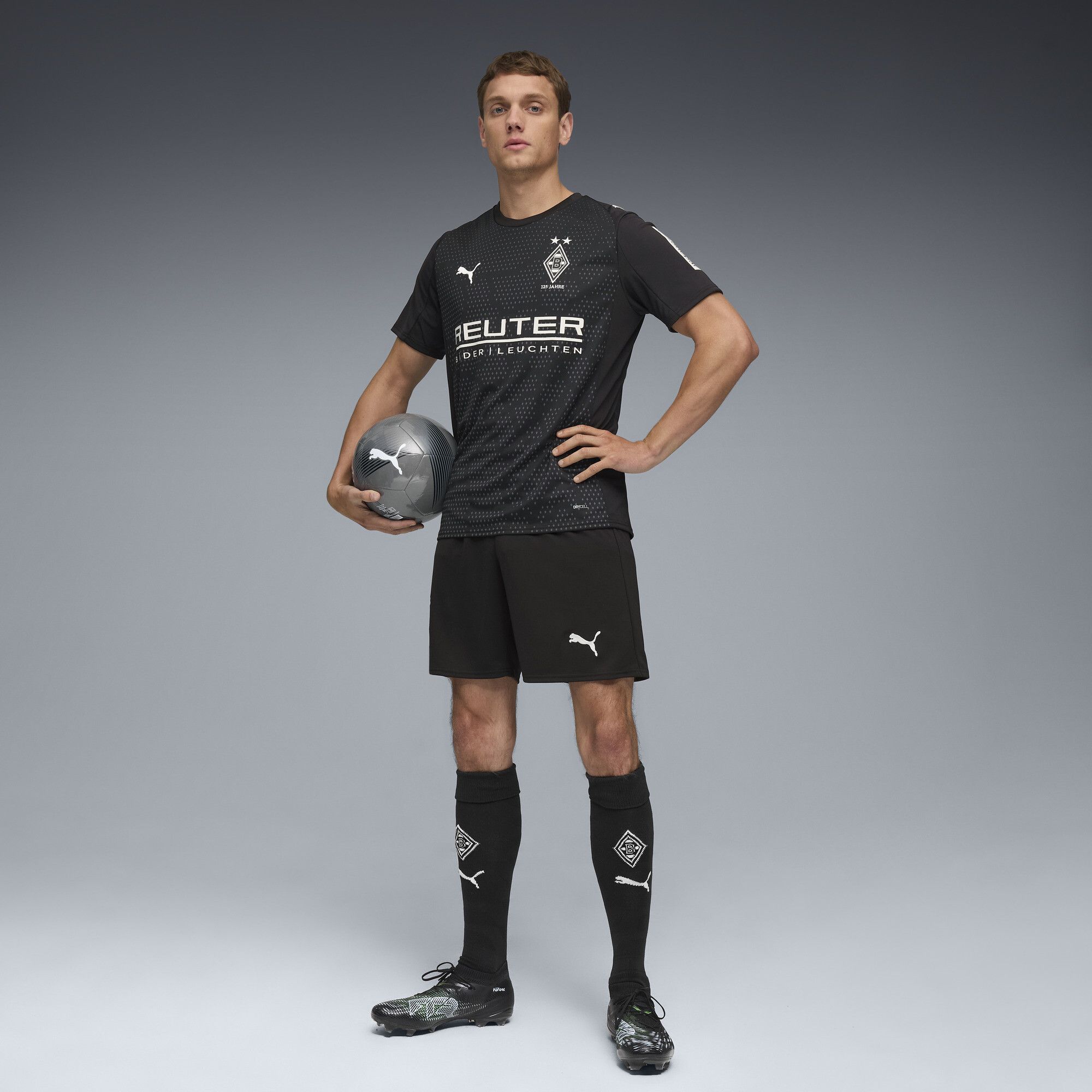 Shorts Borussia Mönchengladbach 25/26 da uomo, Accessori, Nero, S - PUMA - Modalova