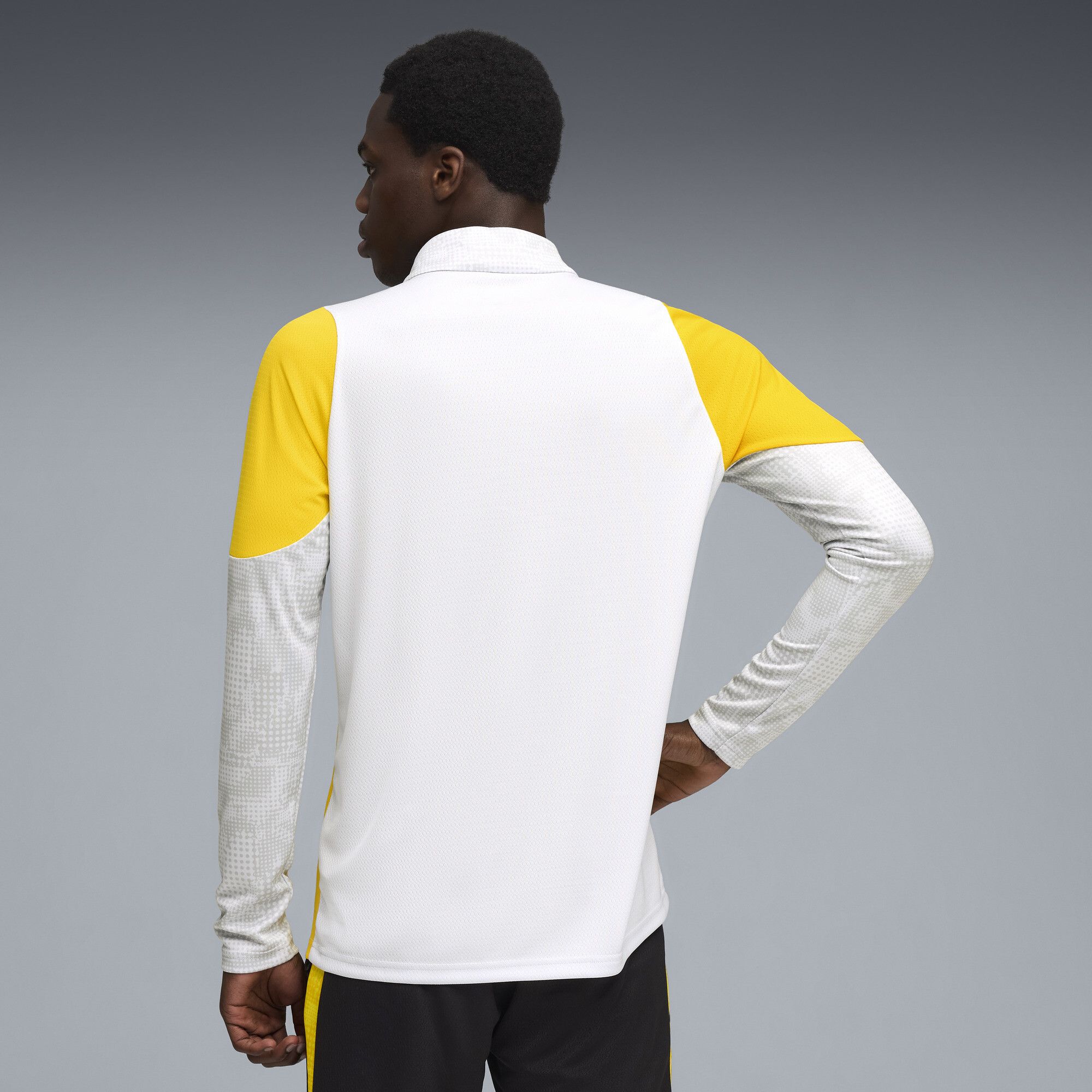 Camiseta de training con cuello con cremallera Borussia Dortmund para hombre, Accesoiros, Gris, S - PUMA - Modalova
