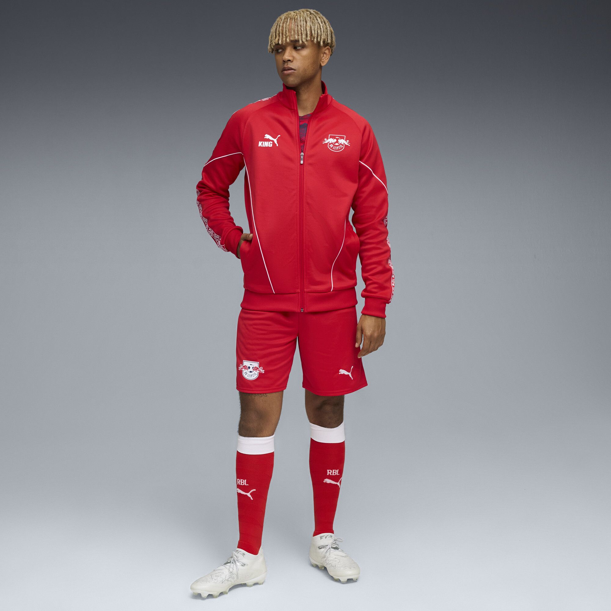 Giacca RB Leipzig KING Anthem da uomo, Abbigliamento, Rosso, S - PUMA - Modalova