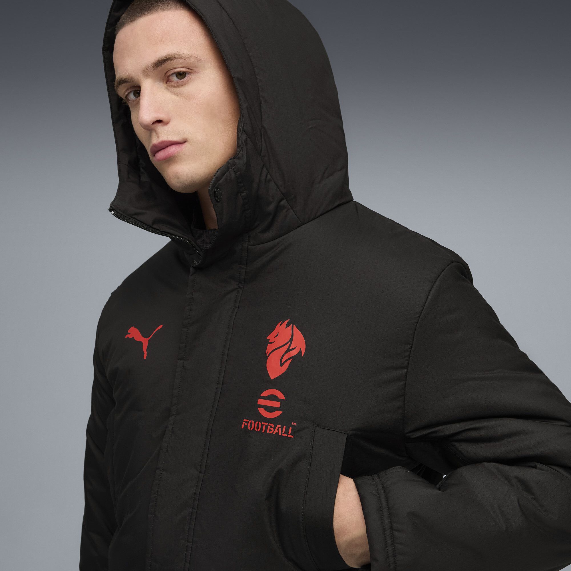 Chaqueta de invierno de training AC Milan para hombre, Ropa, Negro, S - PUMA - Modalova