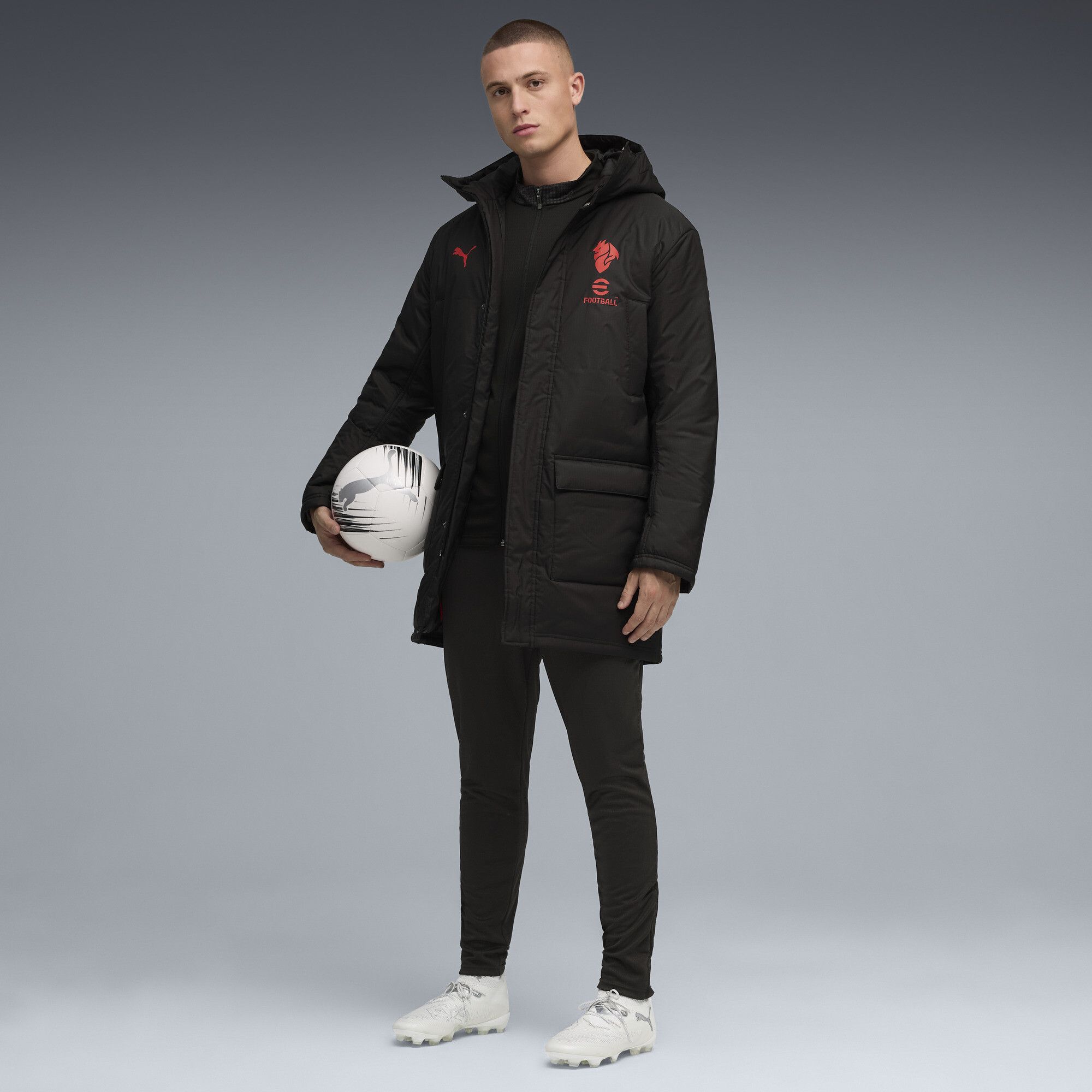 Chaqueta de invierno de training AC Milan para hombre, Ropa, Negro, S - PUMA - Modalova