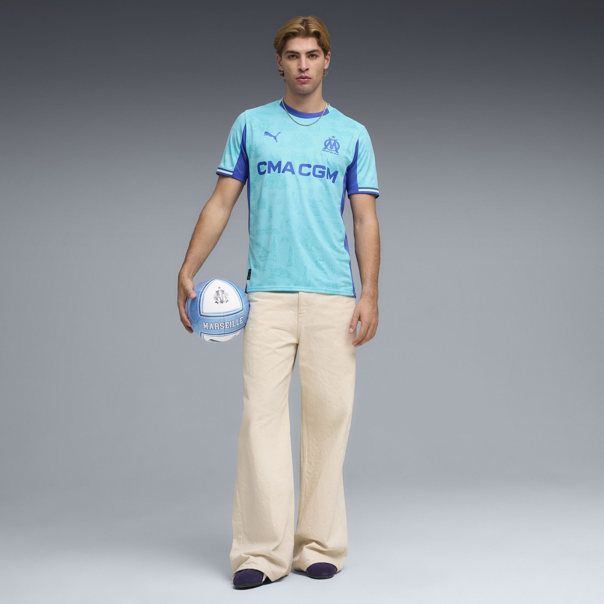 Maglia edizione speciale Olympique de Marseille da uomo, Accessori, Blu, S - PUMA - Modalova