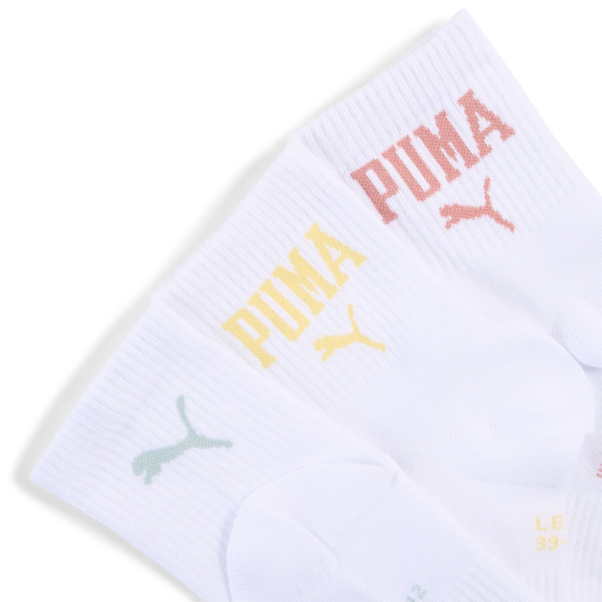 Calcetines cortos de caña media con logo unisex (pack de 3), Ropa, Blanco, 35-38 - PUMA - Modalova