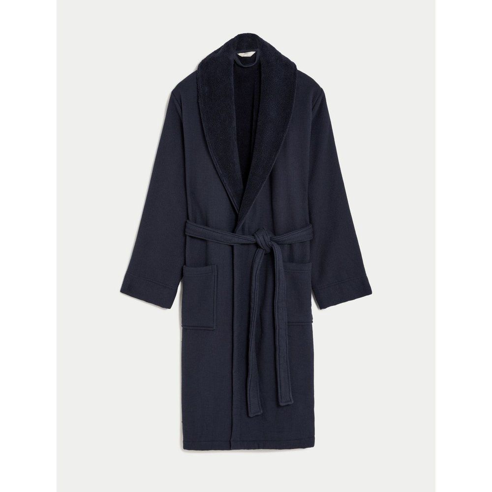 Pure Cotton Waffle Dressing Gown - Marks & Spencer - Modalova