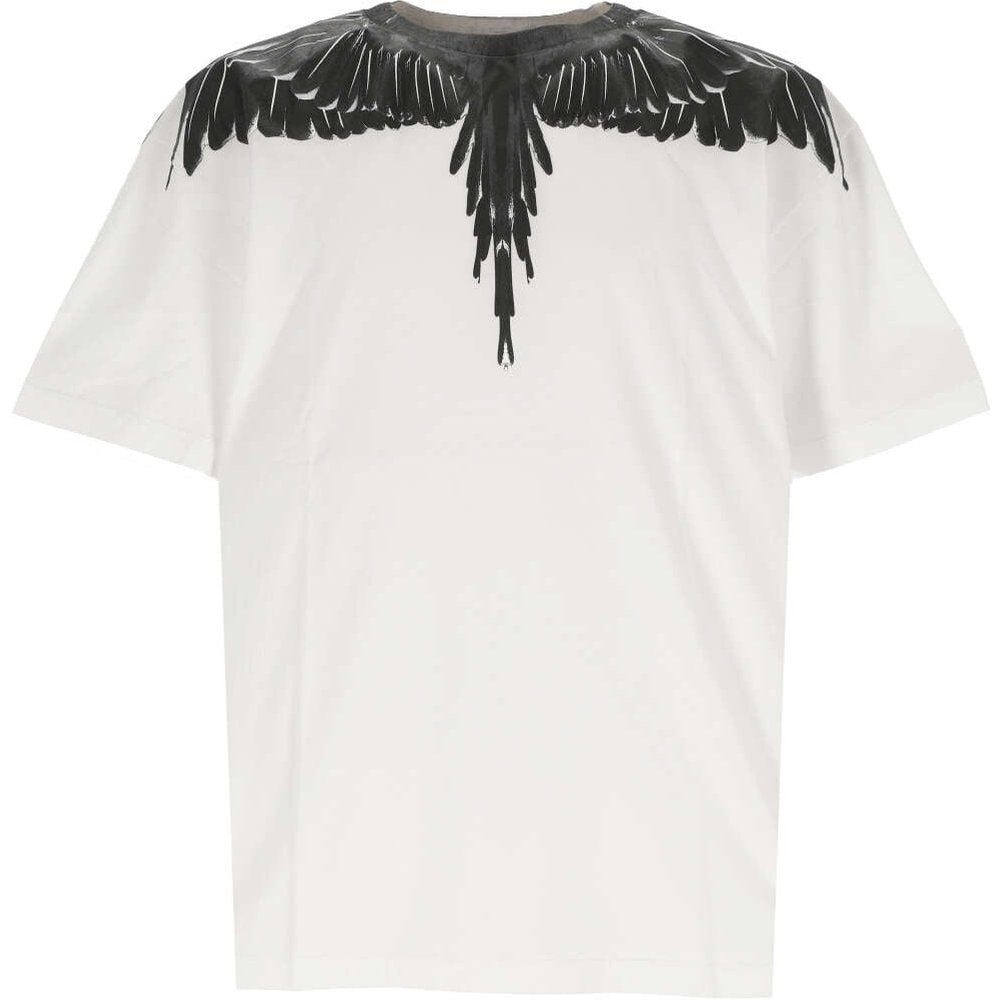 T-shirt bianco/nero con stampa Wings - Marcelo Burlon County of Milan - Modalova