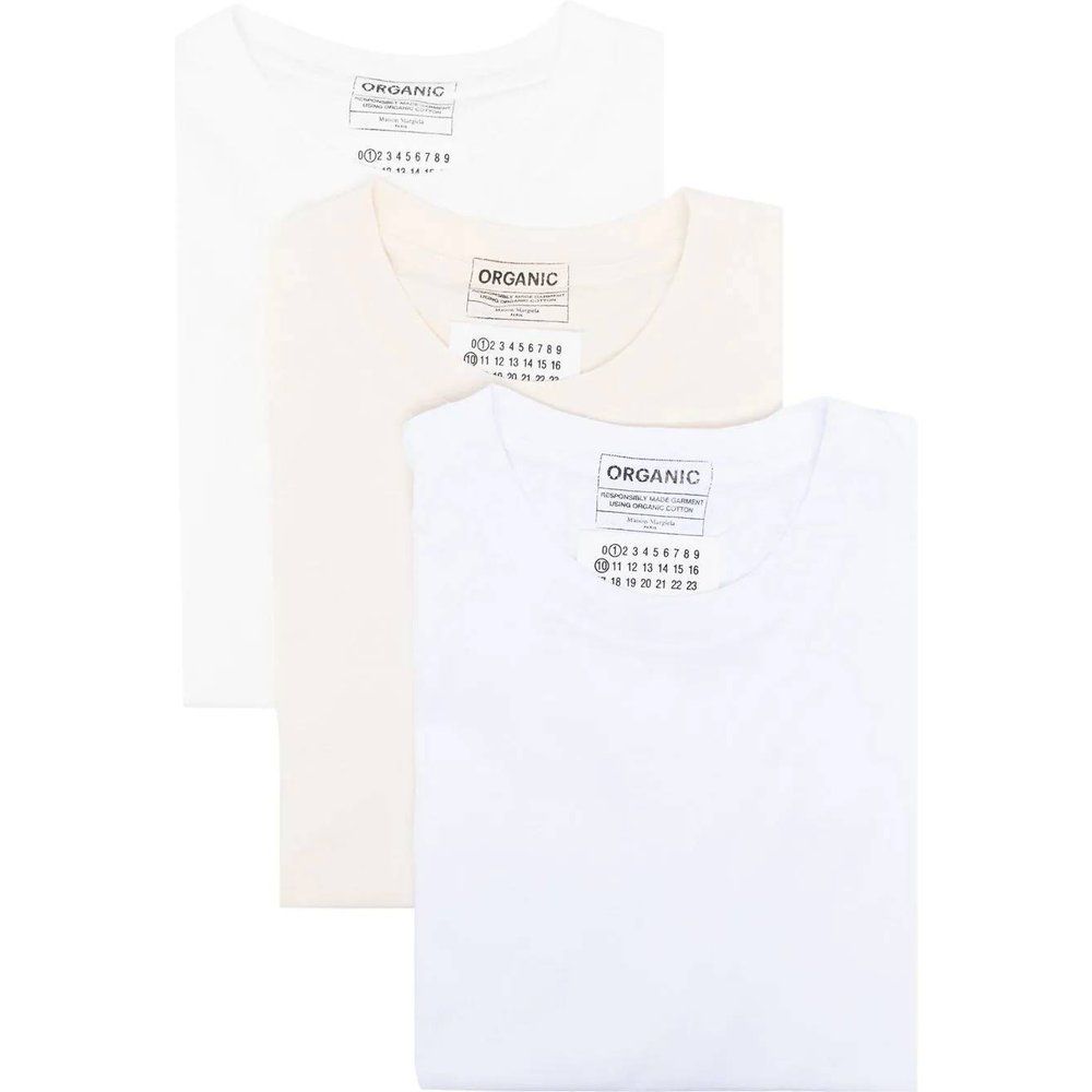 T-shirt in jersey di cotone bianco - Maison Margiela - Modalova