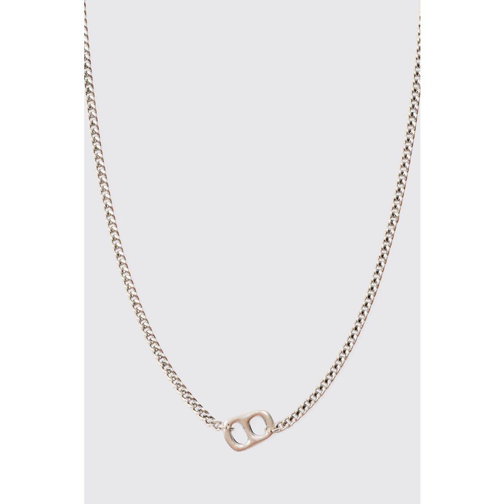 Chain Detail Pendant Necklace In Silver - boohoo - Modalova