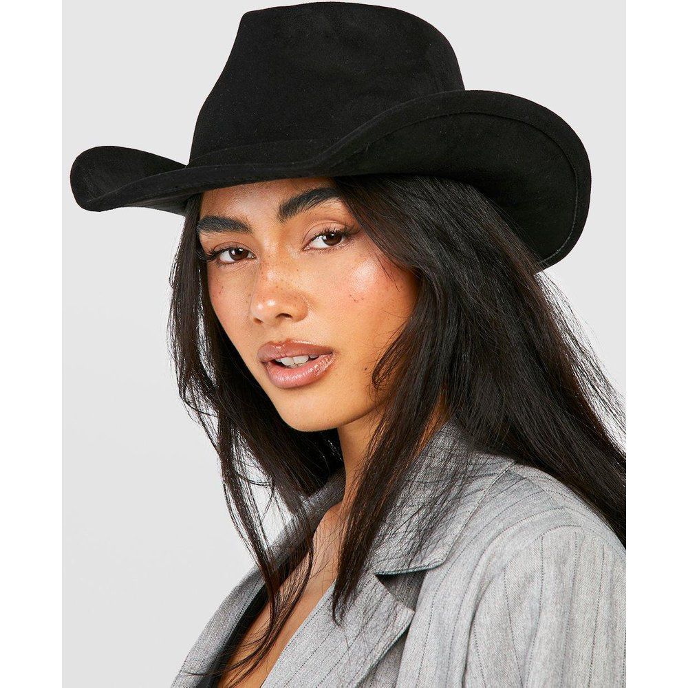 Cappello fedora da cowboy con bordo curvo - boohoo - Modalova