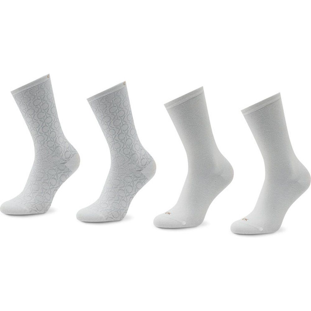 Set di 4 paia di calzini lunghi da donna - 701219852 White 001 - Calvin Klein - Modalova