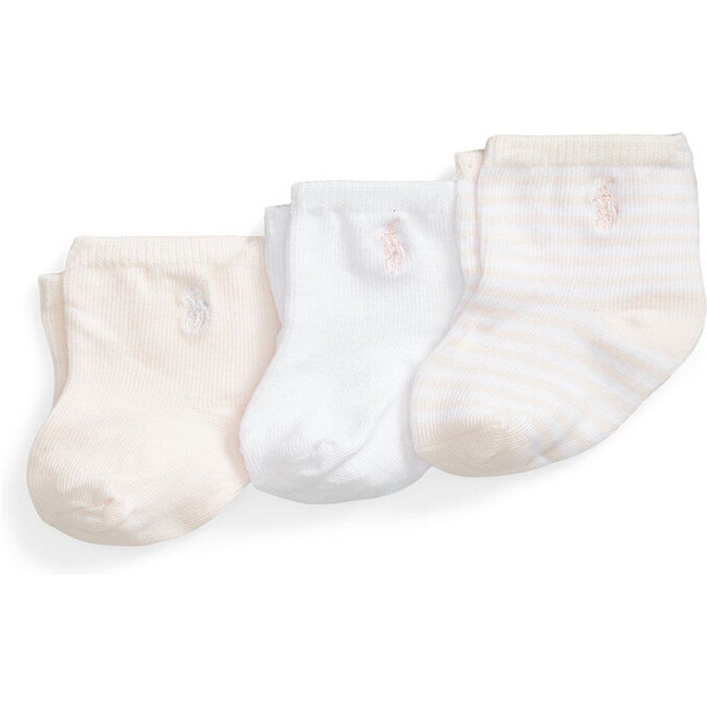 Set di 3 paia di calzini lunghi da bambini - 445896761001 Pink/White - Polo Ralph Lauren - Modalova