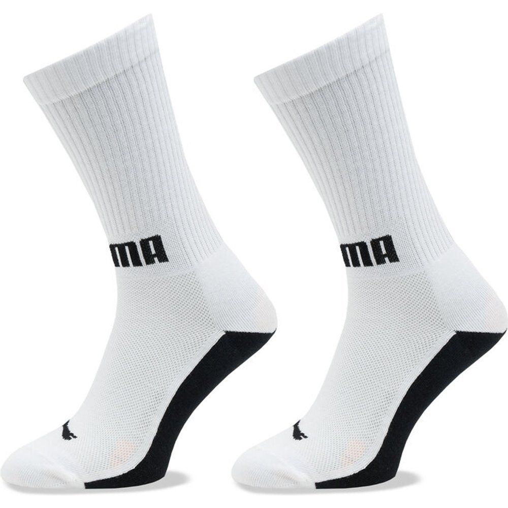 Set di 2 paia di calzini lunghi da uomo - Men Front Logo Crew 2P 938010 White / Black 02 - Puma - Modalova