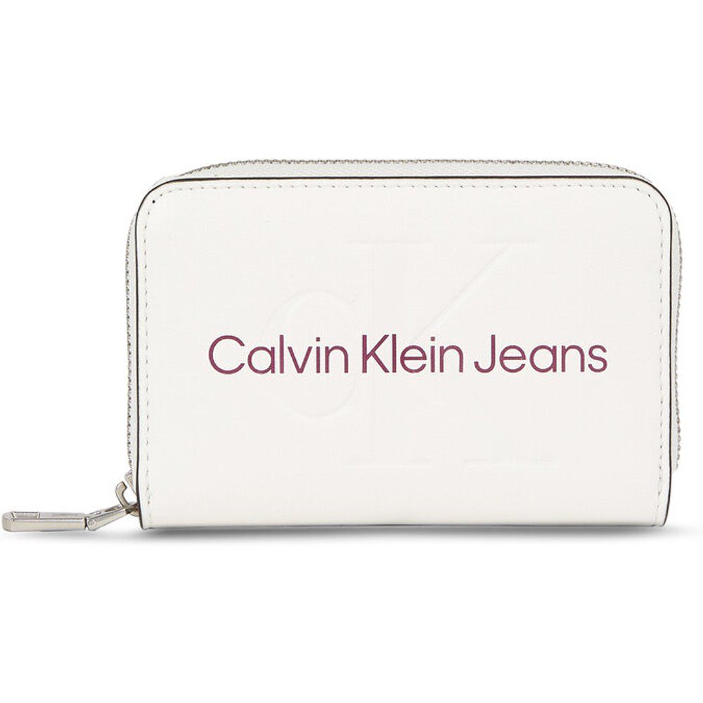 Portafoglio da donna - Sculpted Med Zip Around Mono K60K607229 Ivory YBI - Calvin Klein Jeans - Modalova