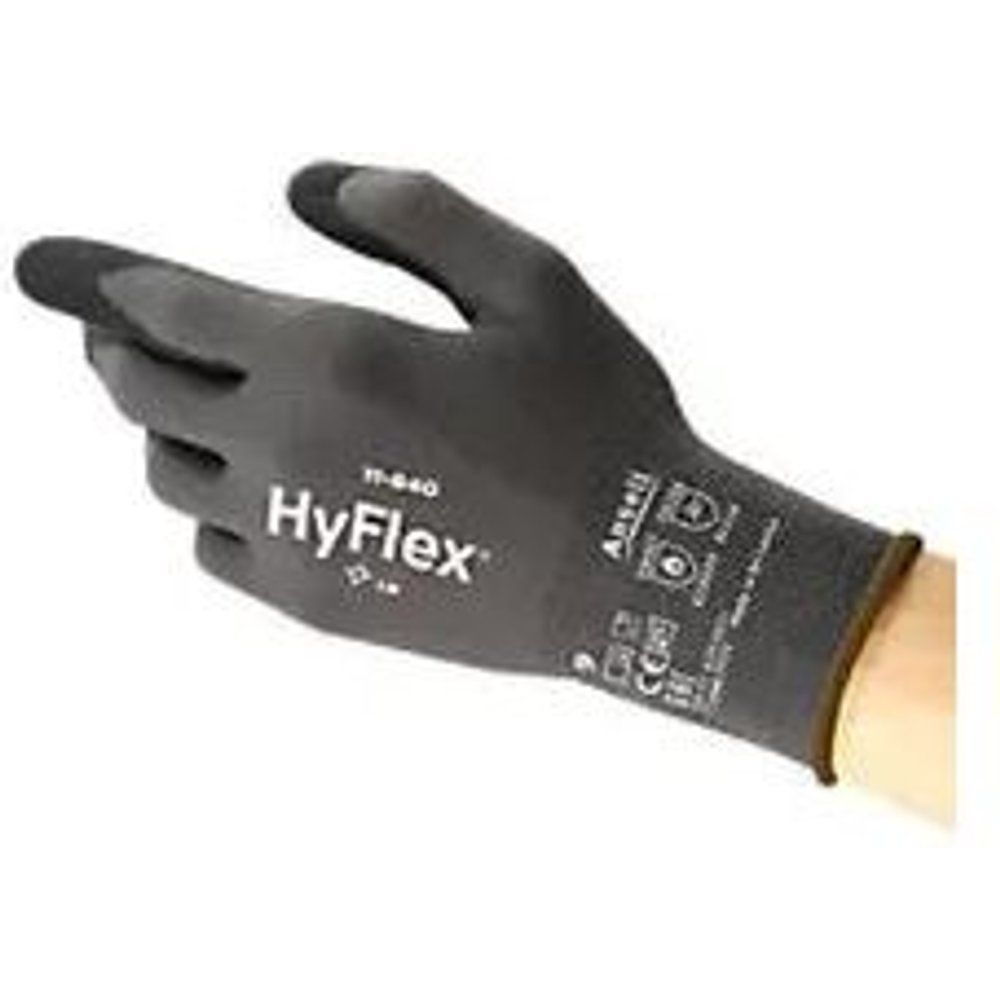 HyFlex Mechanical Protection Mehrweg Arbeitshandschuhe Schaum, Nitril Größe 7 Schwarz 12 Paar - Ansell - Modalova