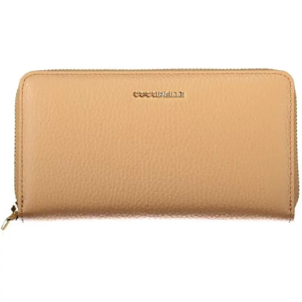 Wallets & Cardholders, female, , Size: ONE SIZE Metallic Soft Wallet with Multiple Compartments - Coccinelle - Modalova