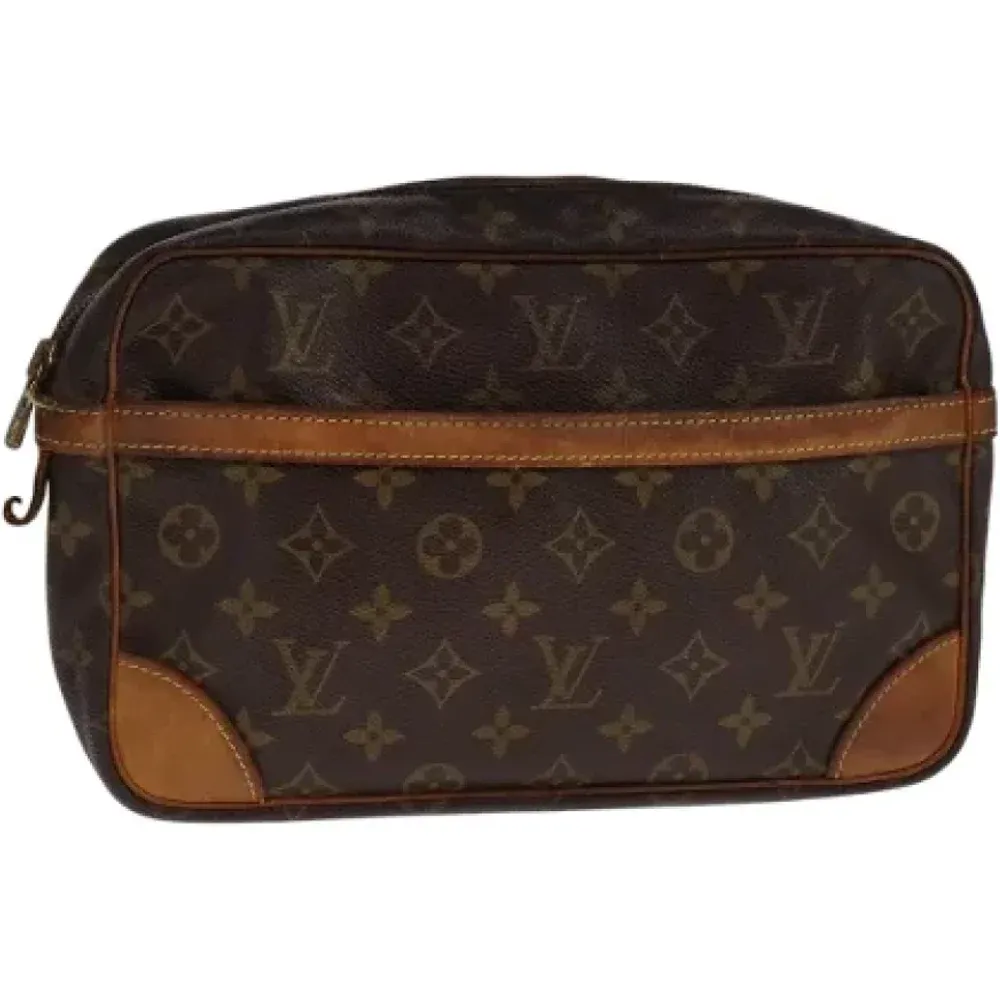 Pre-owned Clutches, female, , Size: ONE SIZE Pre-owned Canvas clutches - Louis Vuitton Vintage - Modalova