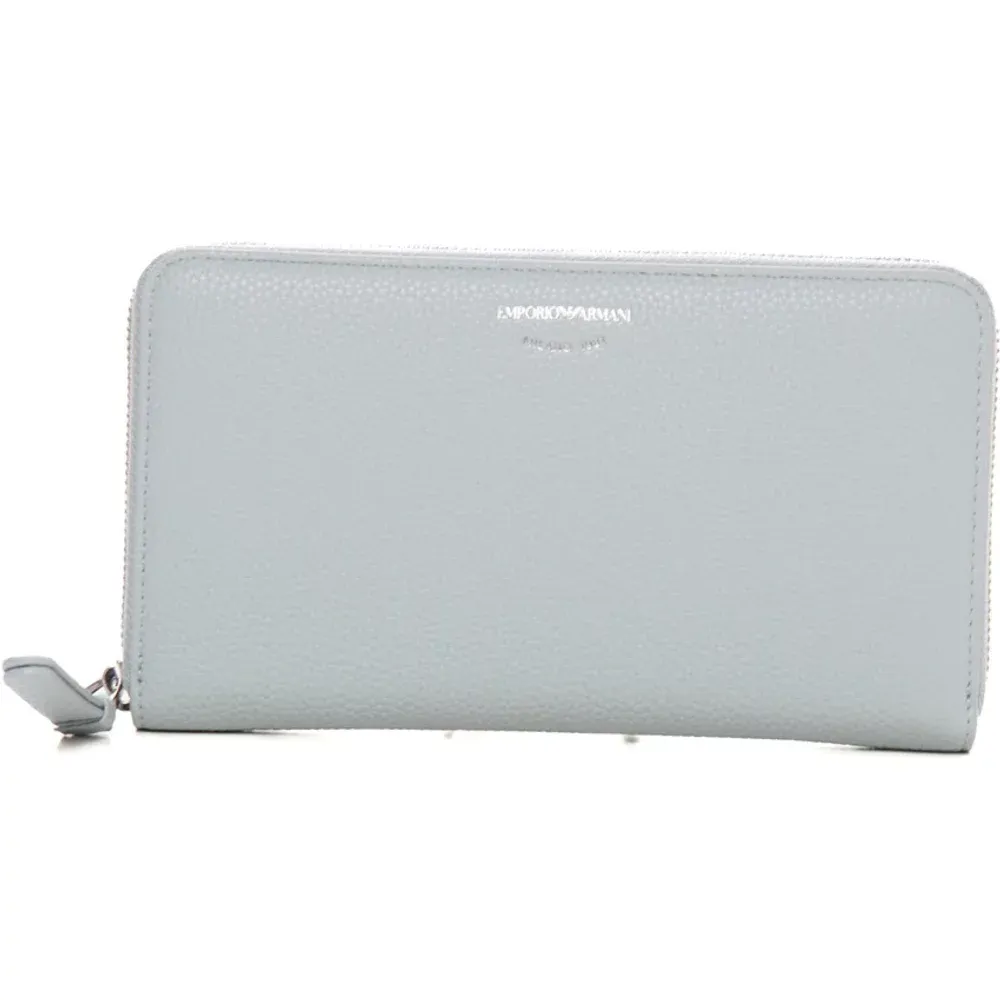 Wallets & Cardholders, female, , Size: ONE SIZE Compact Zip Wallet with Multiple Compartments - Emporio Armani - Modalova